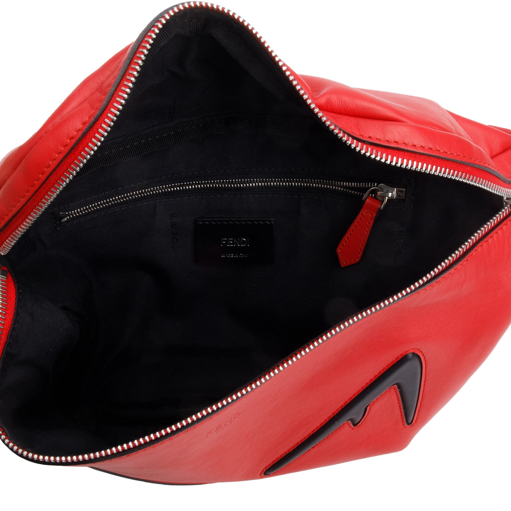 Fendi Red Calfskin Leather Devil Eyes Belt Bag