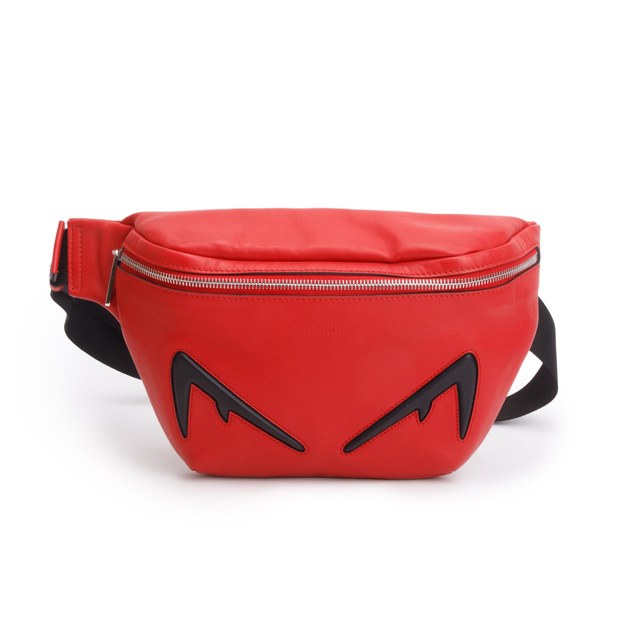 Fendi Red Calfskin Leather Devil Eyes Belt Bag