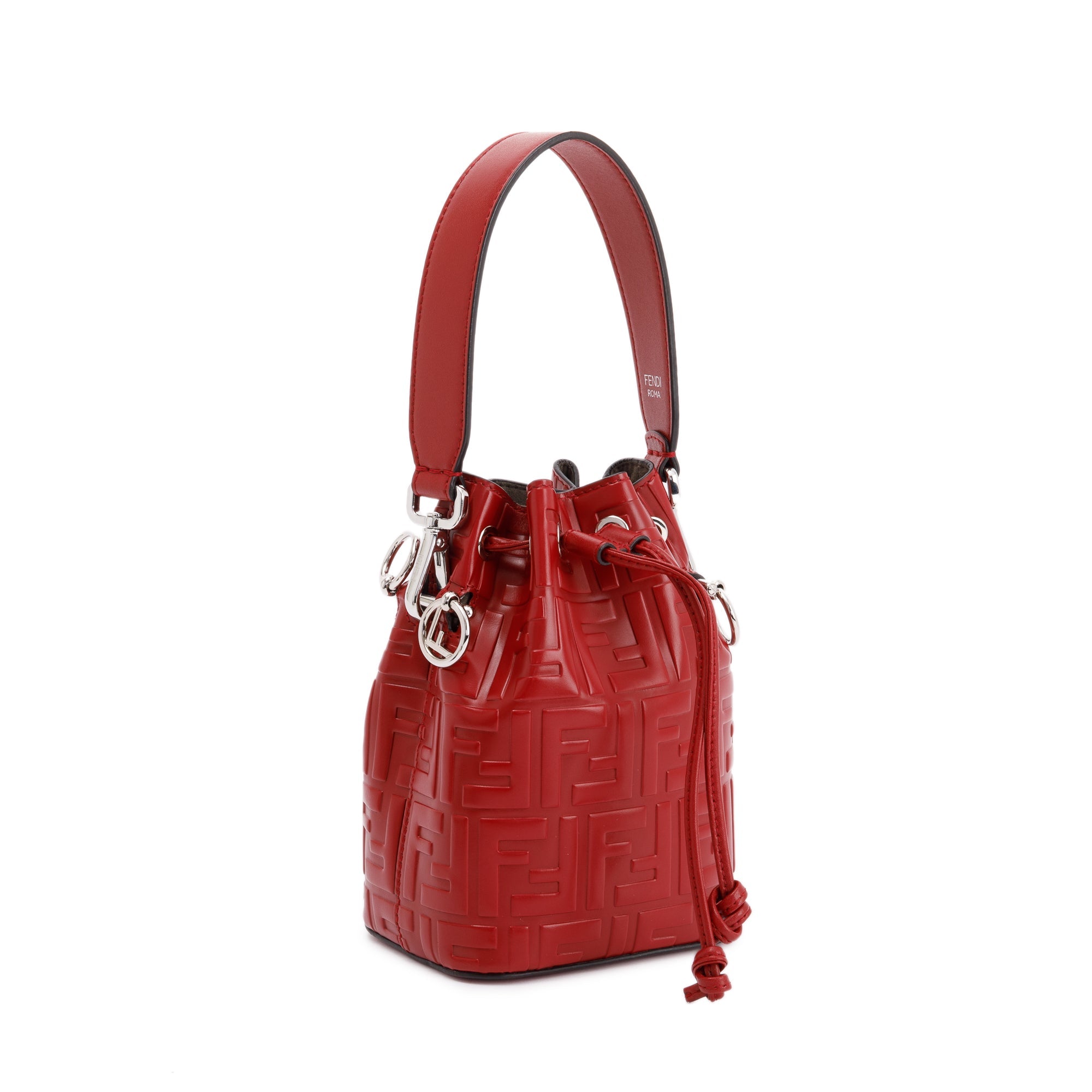 Fendi Red Mini Mon Tresor Bucket Bag