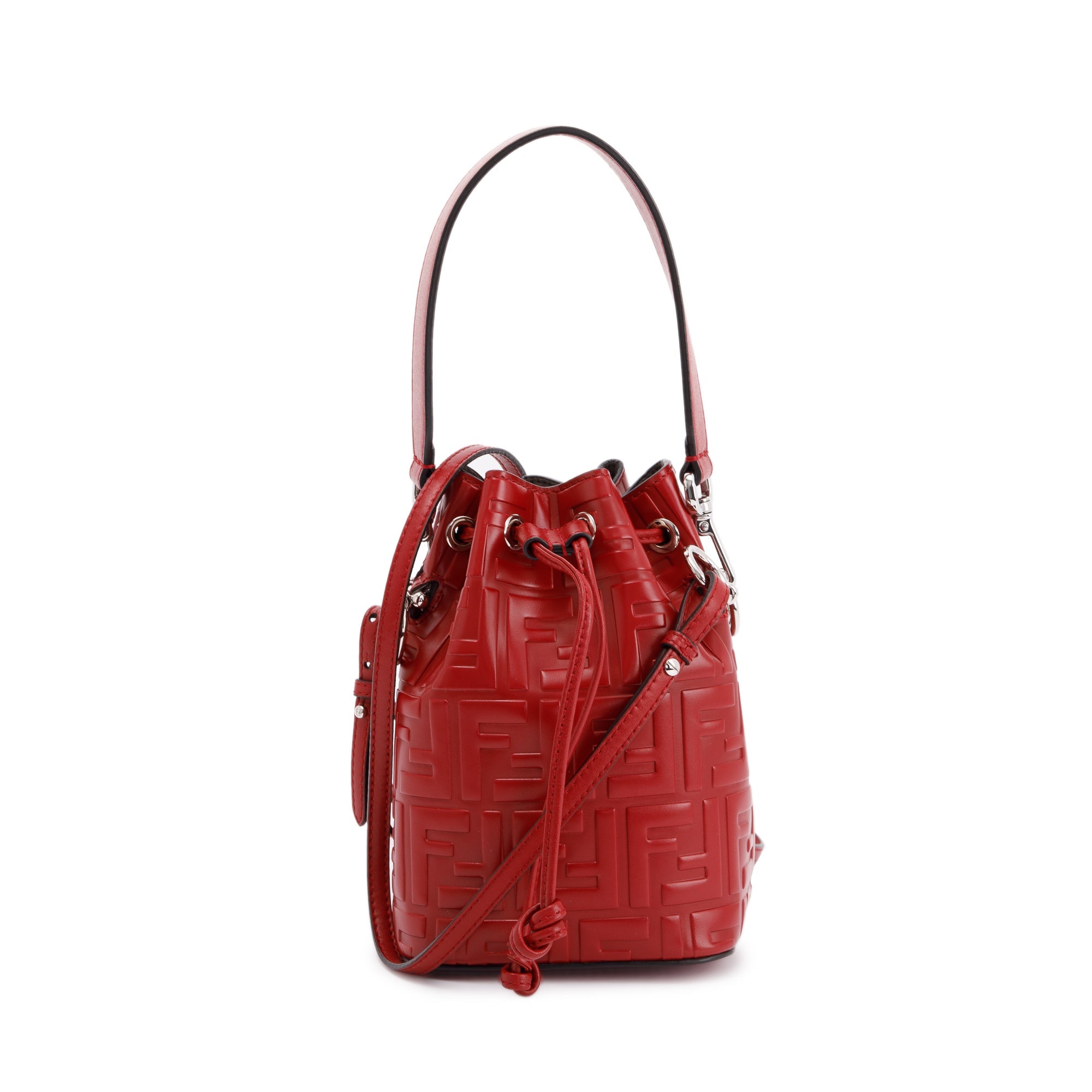 Fendi Red Mini Mon Tresor Bucket Bag