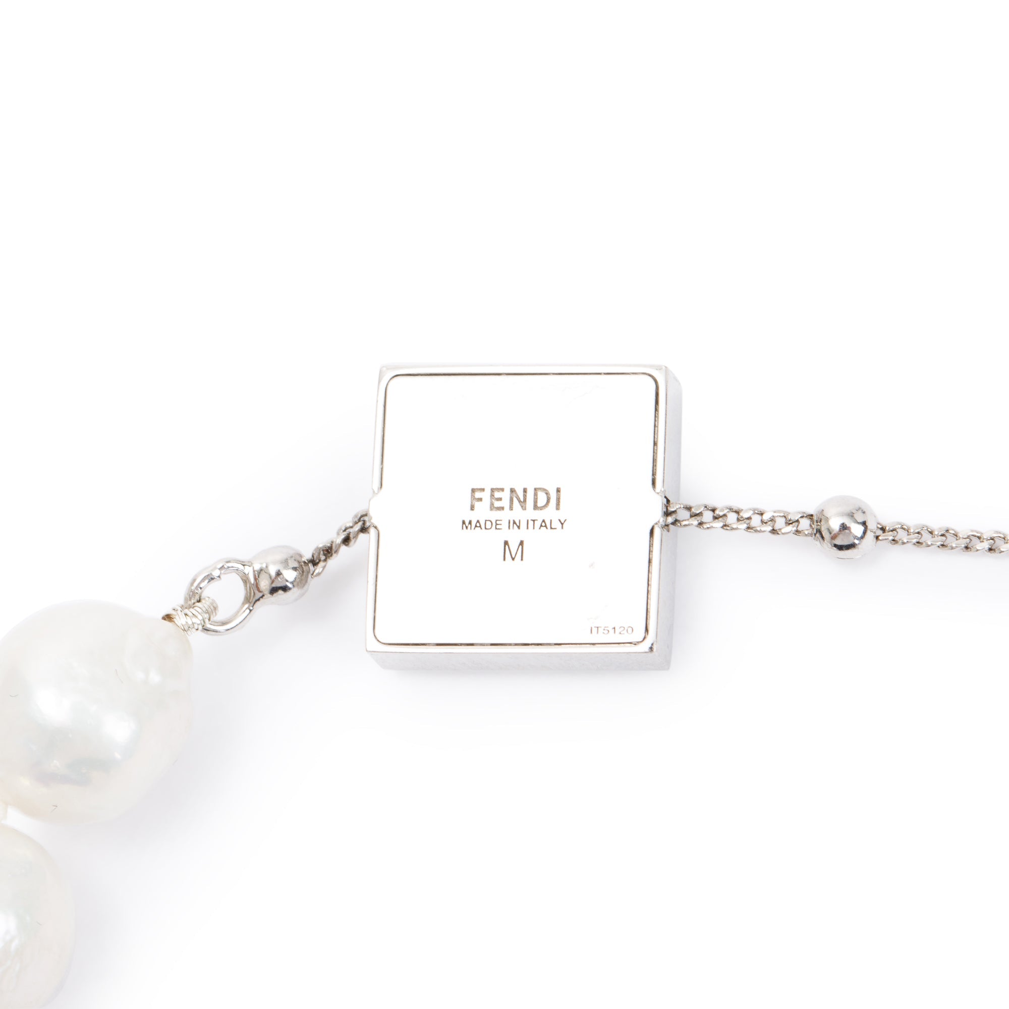 Fendi Silver-Tone Pearl & Mother of Pearl Forever Fendi Bracelet