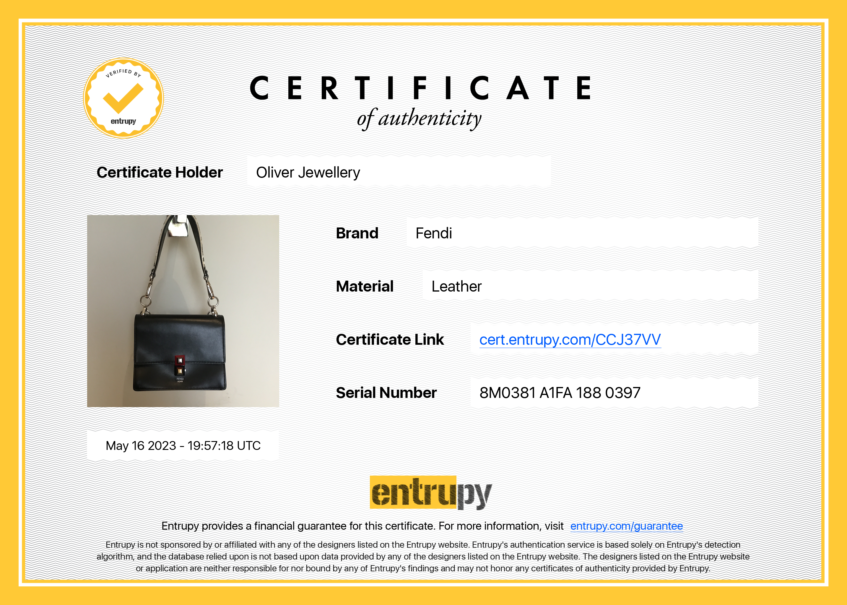 Fendi Small Kan I Leather Chain Shoulder Bag w/ Strap