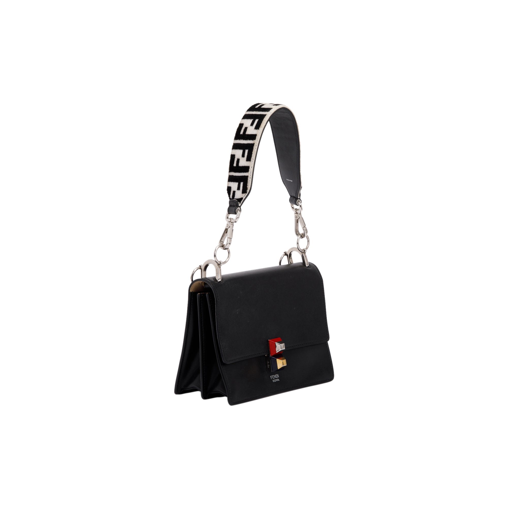 Fendi Small Kan I Leather Chain Shoulder Bag w/ Strap
