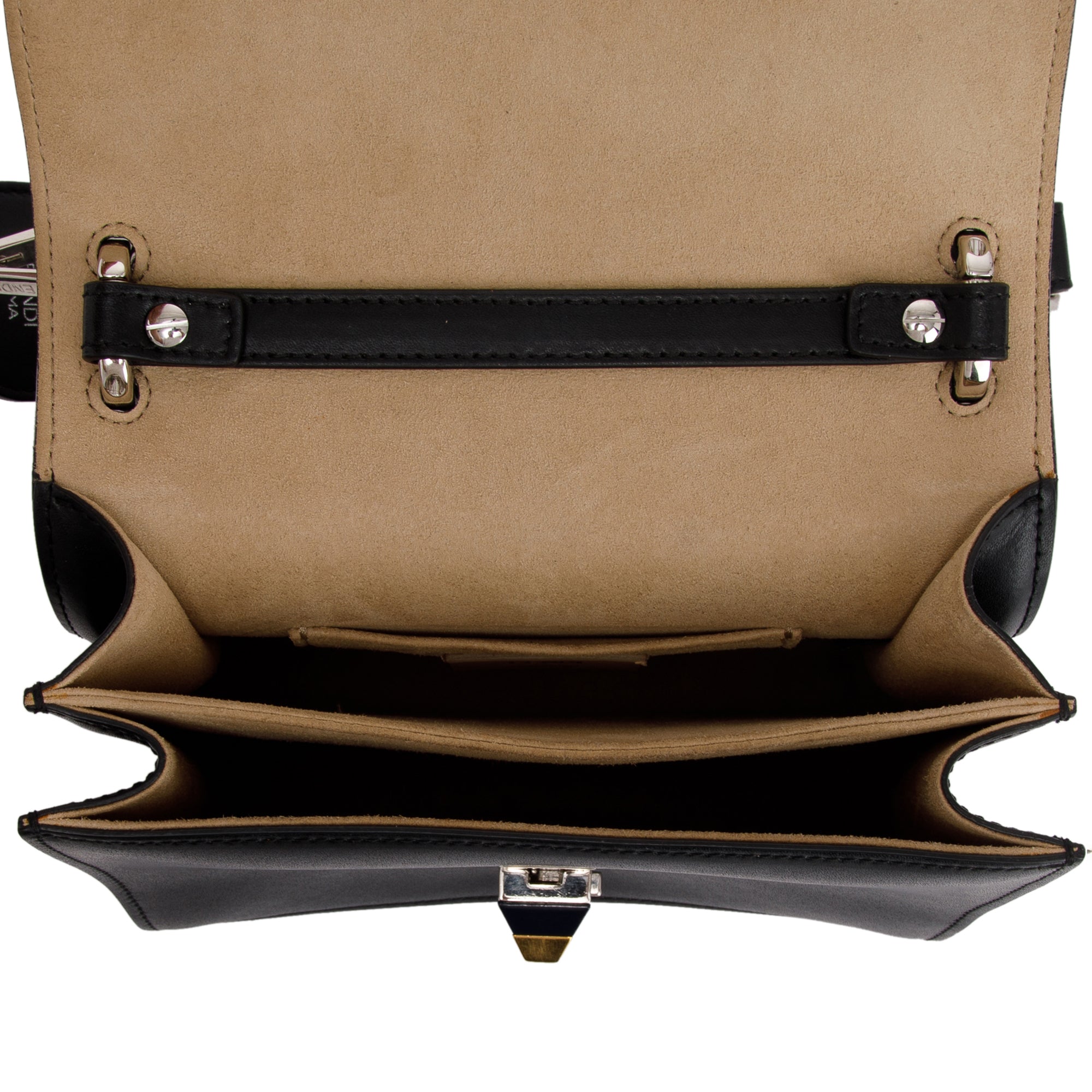 Fendi Small Kan I Leather Chain Shoulder Bag w/ Strap