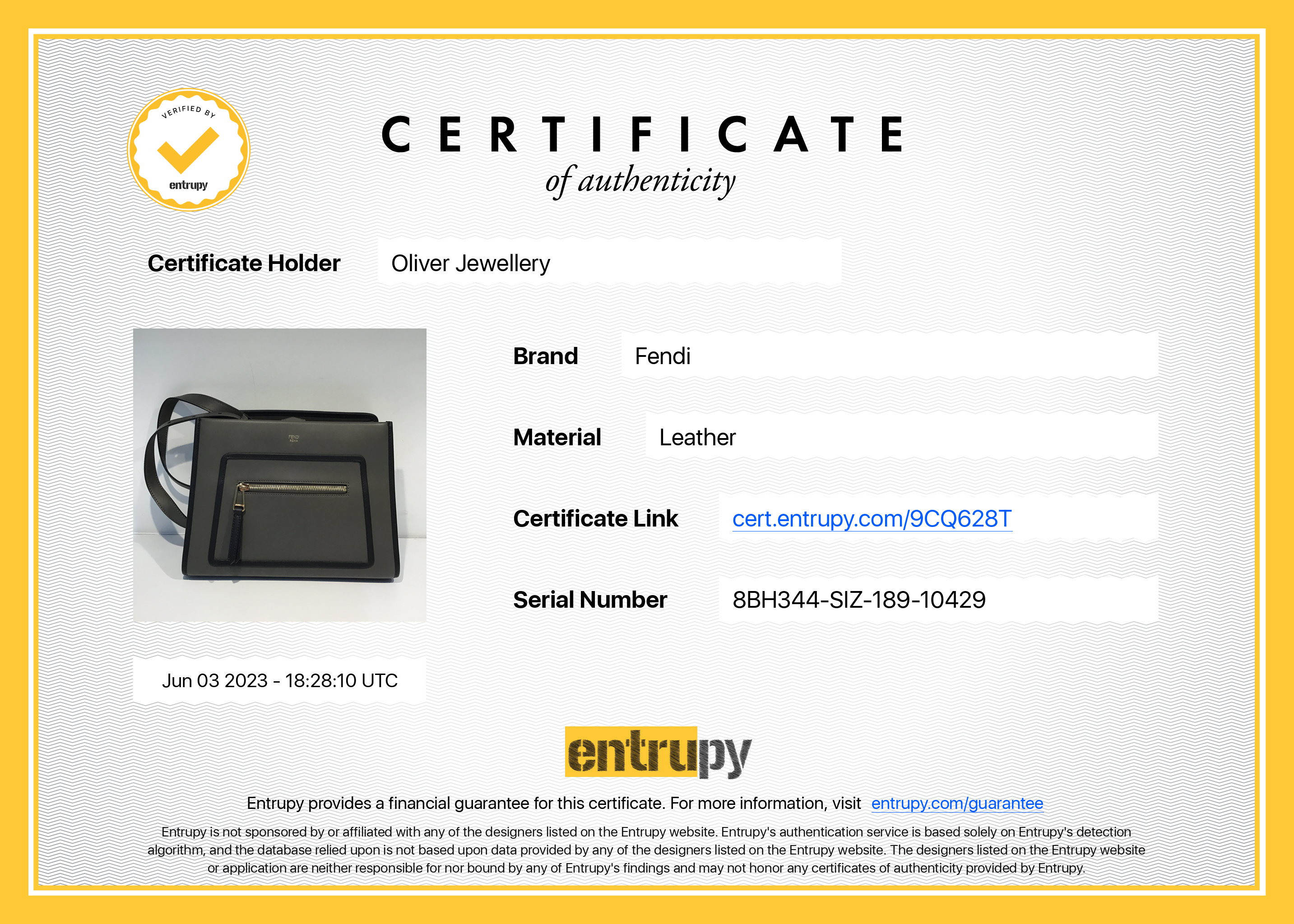 Fendi Small Runaway Leather Tote w/ Strap