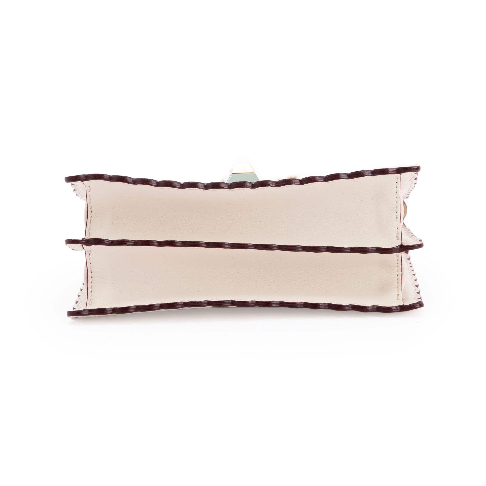 Fendi Small Scalloped Studded Kan I Shoulder Bag