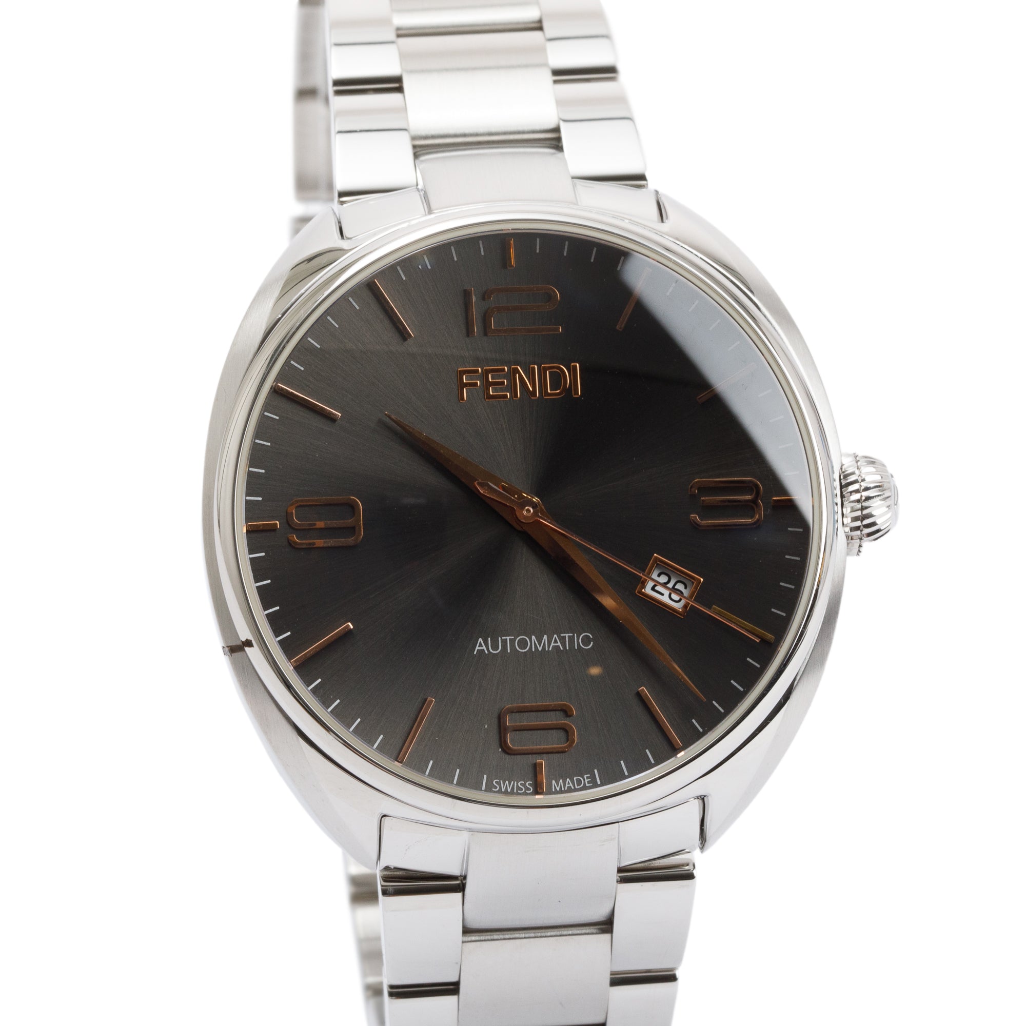 Fendi Stainless Steel Fendimatic 42 MM Automatic Watch w/ Box & Papers