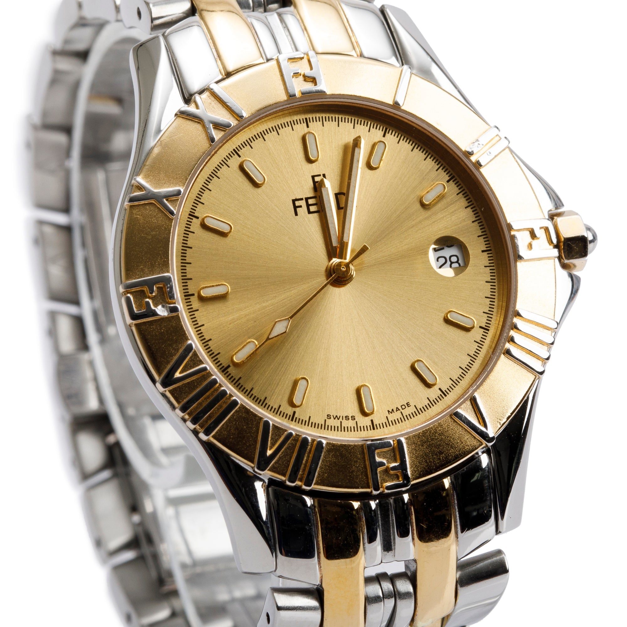 Fendi Stainless Steel & Gold-Plated 2500G 35.5 MM Watch