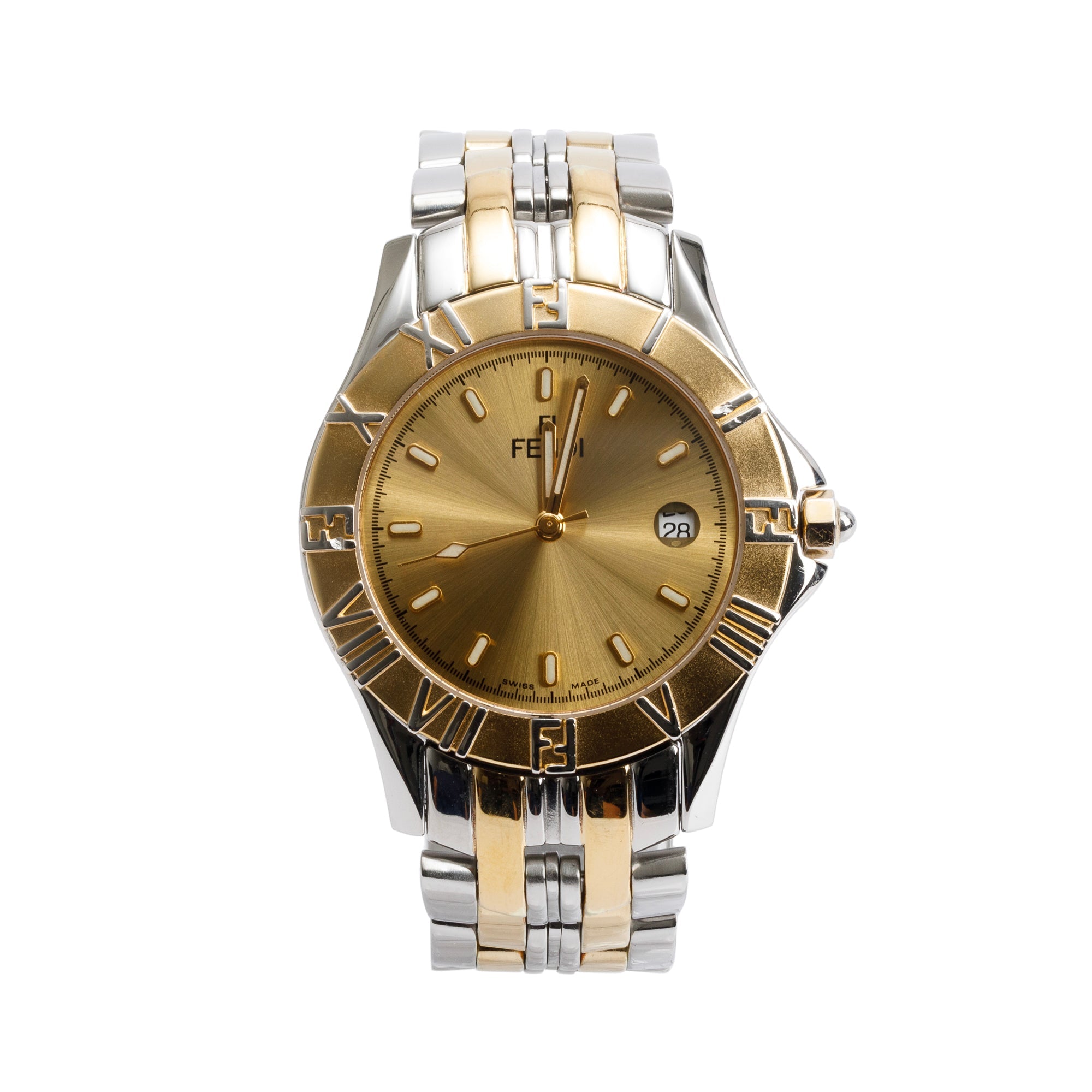 Fendi Stainless Steel & Gold-Plated 2500G 35.5 MM Watch