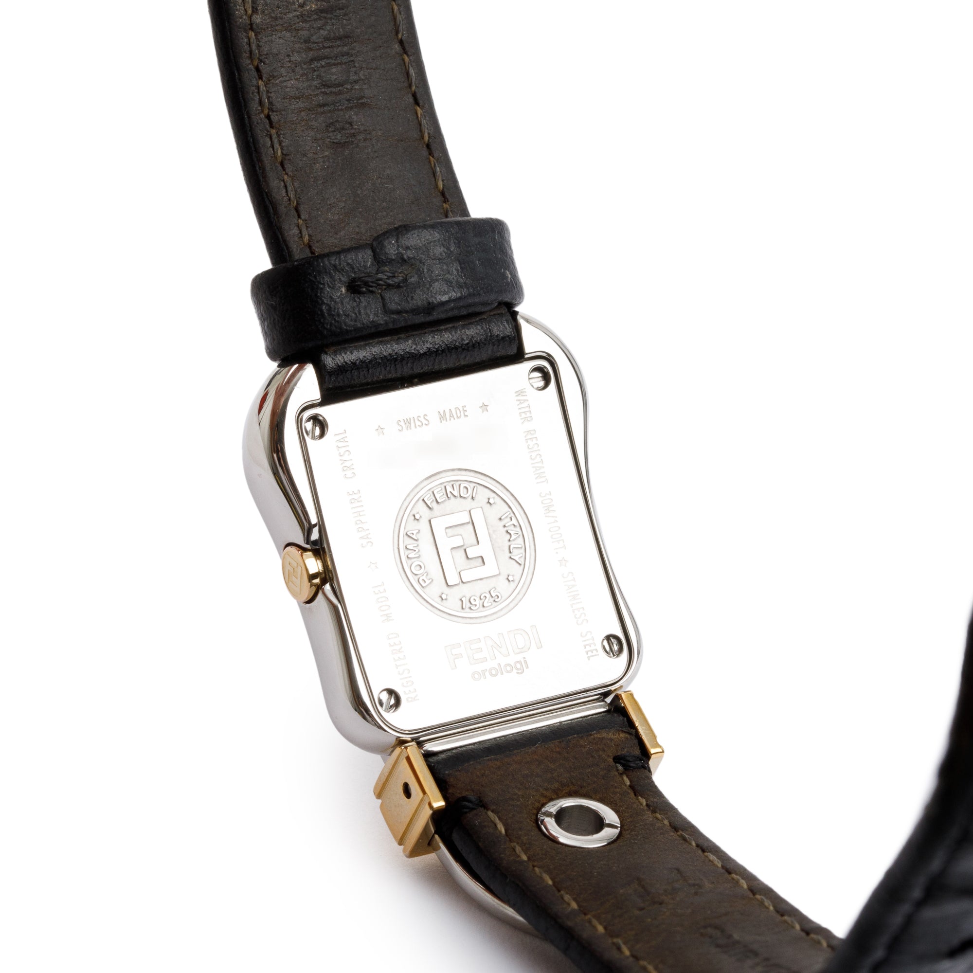 Fendi Two-Tone Stainless Steel B. Buckle 3800L Watch w/ Box & Papers