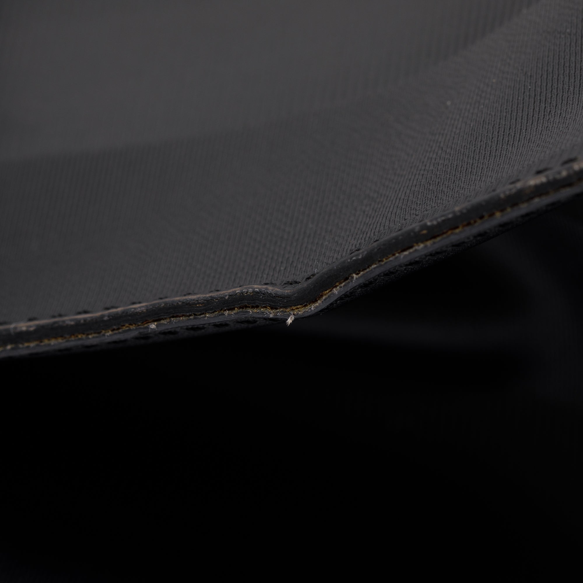 Fendi Vintage Navy Pequin Stripe Brown Leather Trimmed Handle Bag with Strap