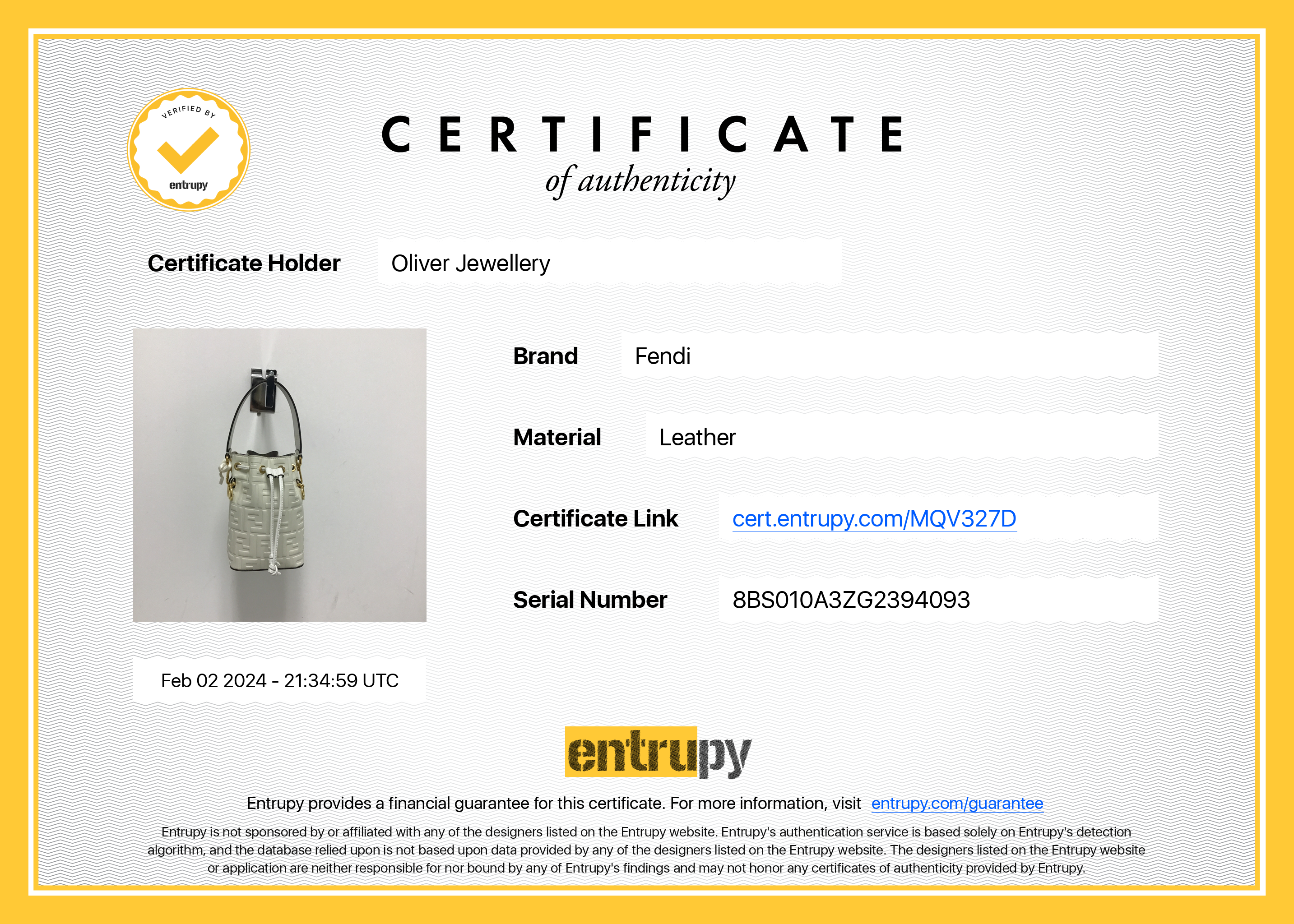 Fendi White FF Embossed Calfskin Leather Mini Mon Tresor Bucket Bag w/ Strap