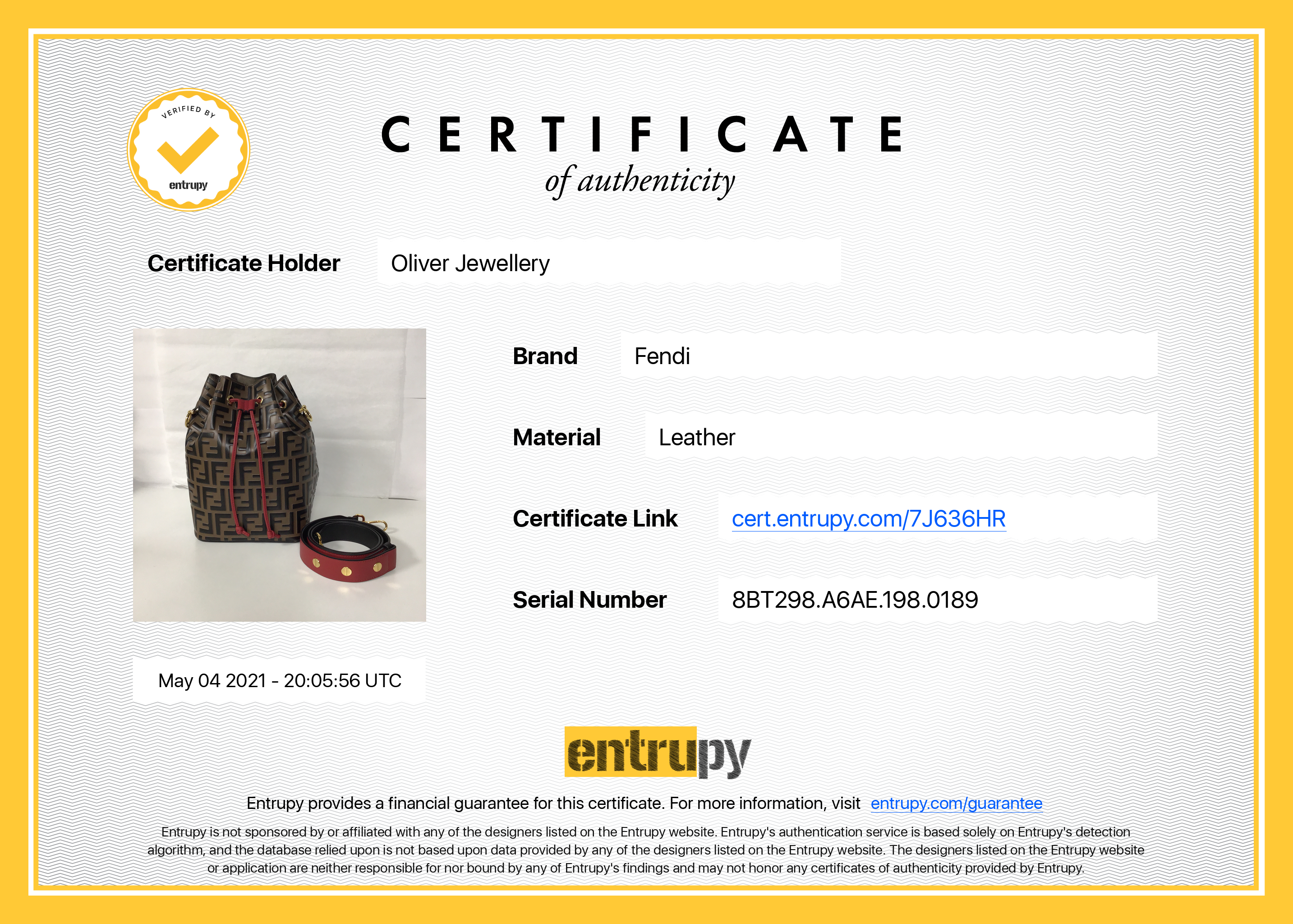 Fendi Zucca Mon Tressor Bucket Bag