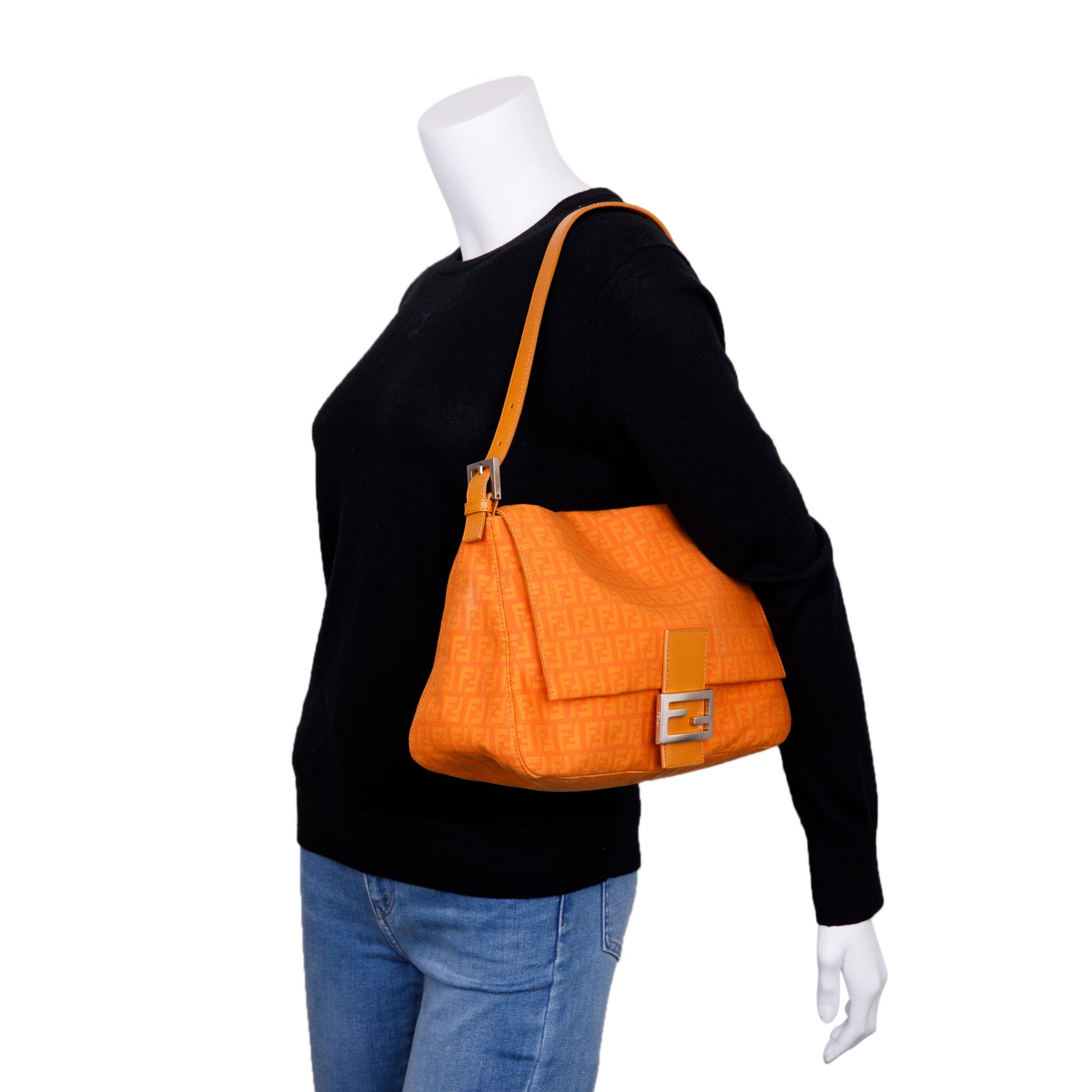 Fendi Zucchino Mama Forever Baguette Bag