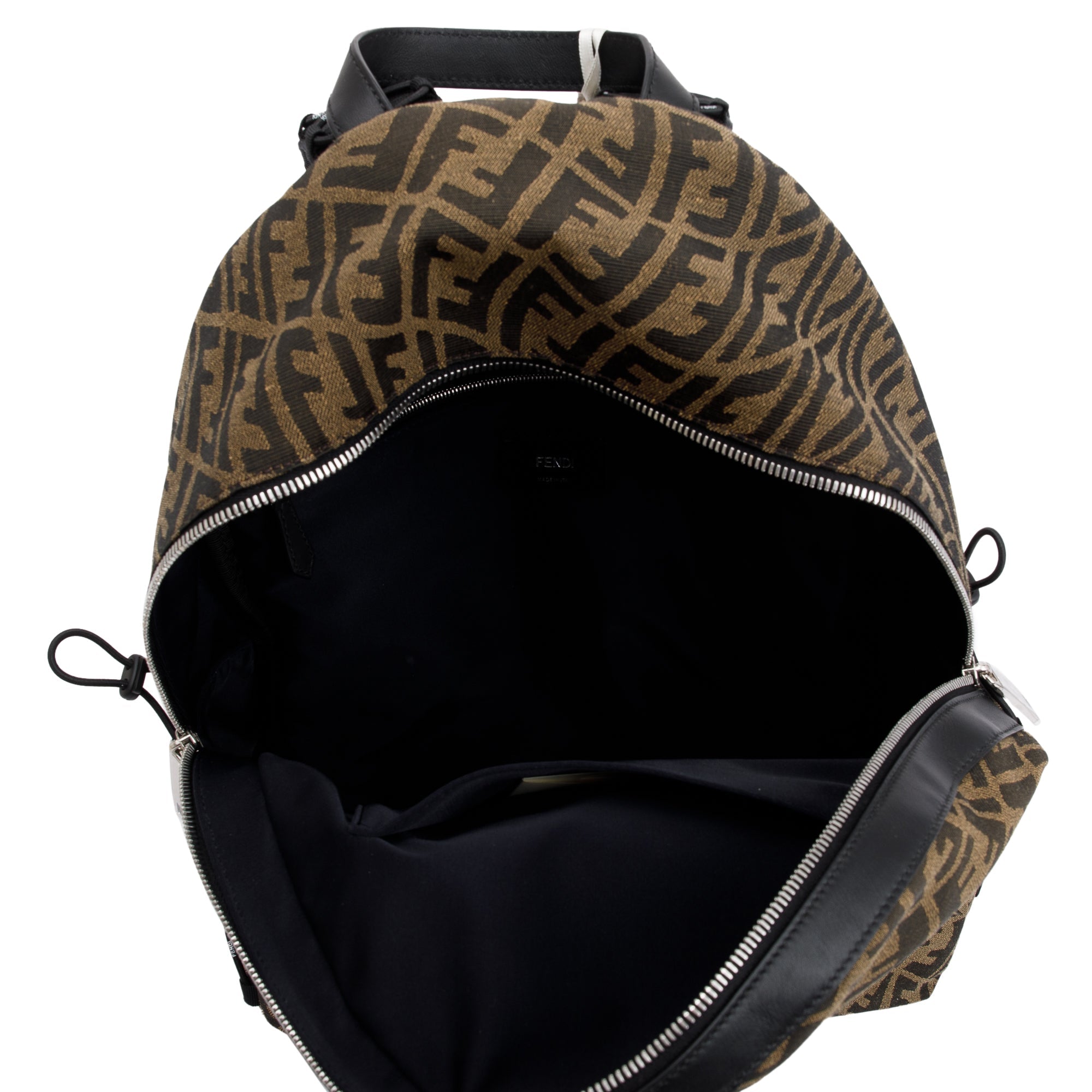 Fendi x Sarah Coleman Brown FF Zucca Vertigo Canvas Backpack