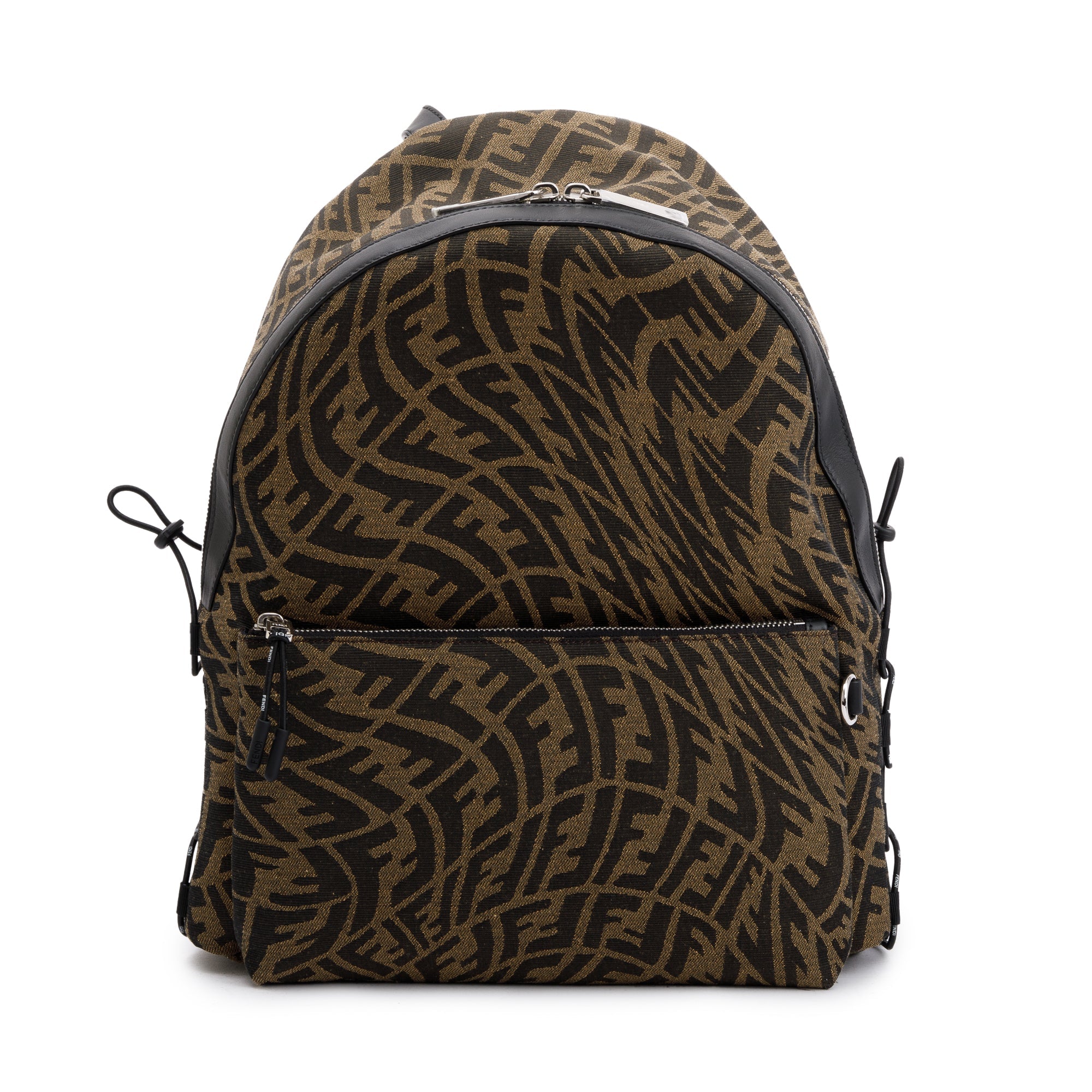Fendi x Sarah Coleman Brown FF Zucca Vertigo Canvas Backpack