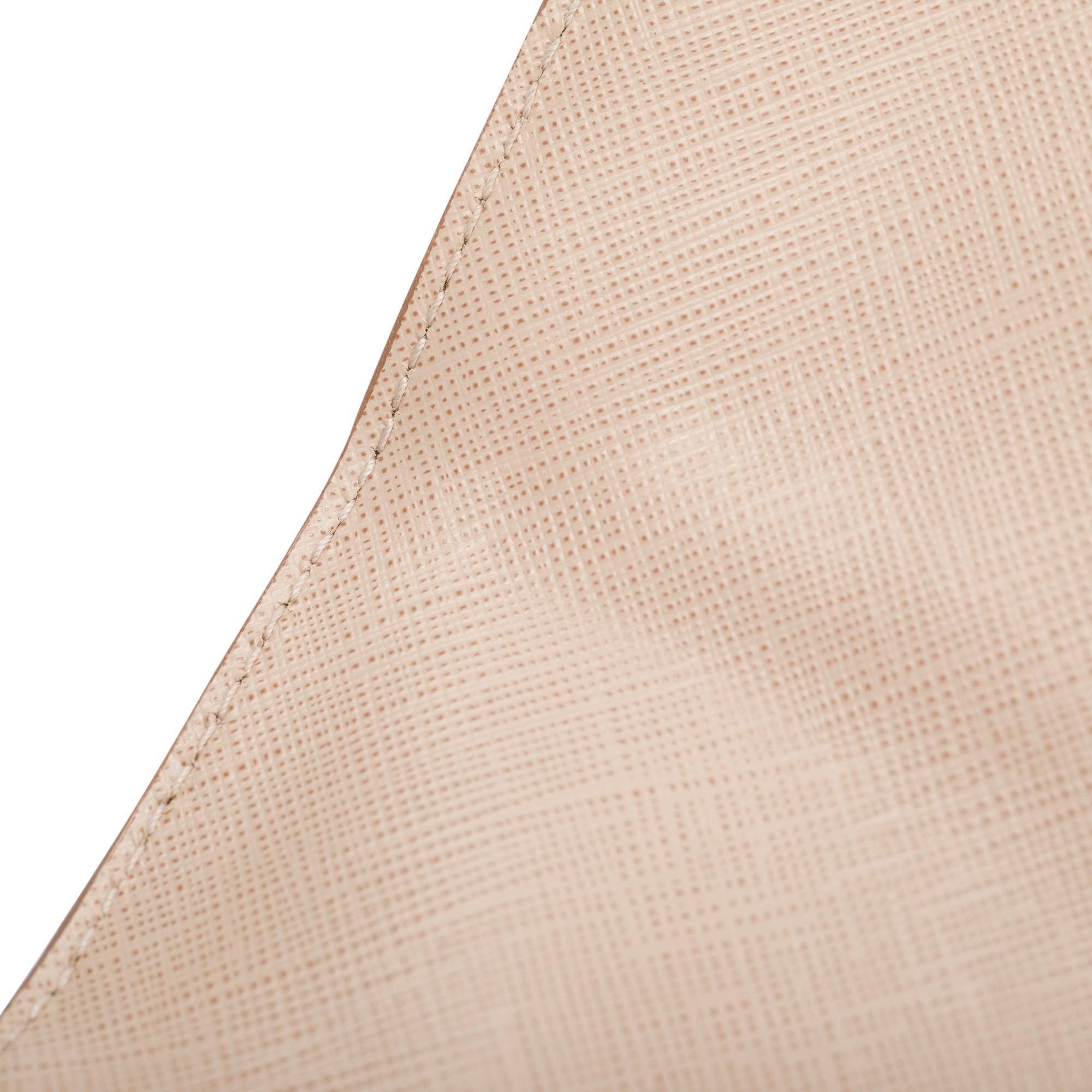 Ferragamo Beige Saffiano Leather Sandrine Shoulder Bag