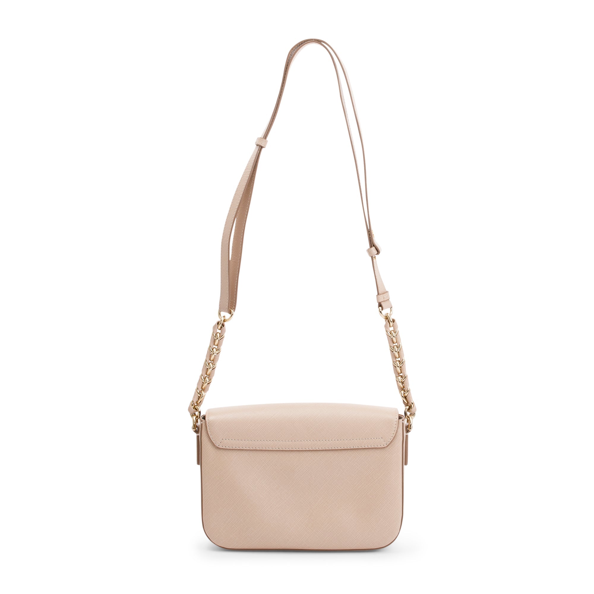 Ferragamo Beige Saffiano Leather Sandrine Shoulder Bag