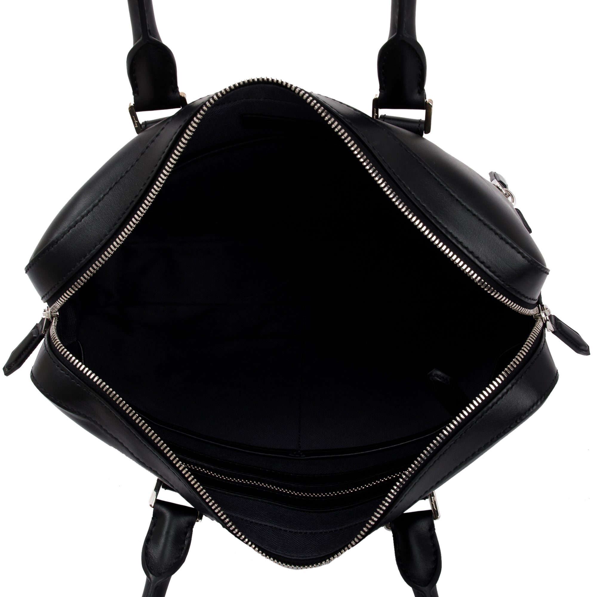 Ferragamo Black Calfskin Leather Computer Briefcase