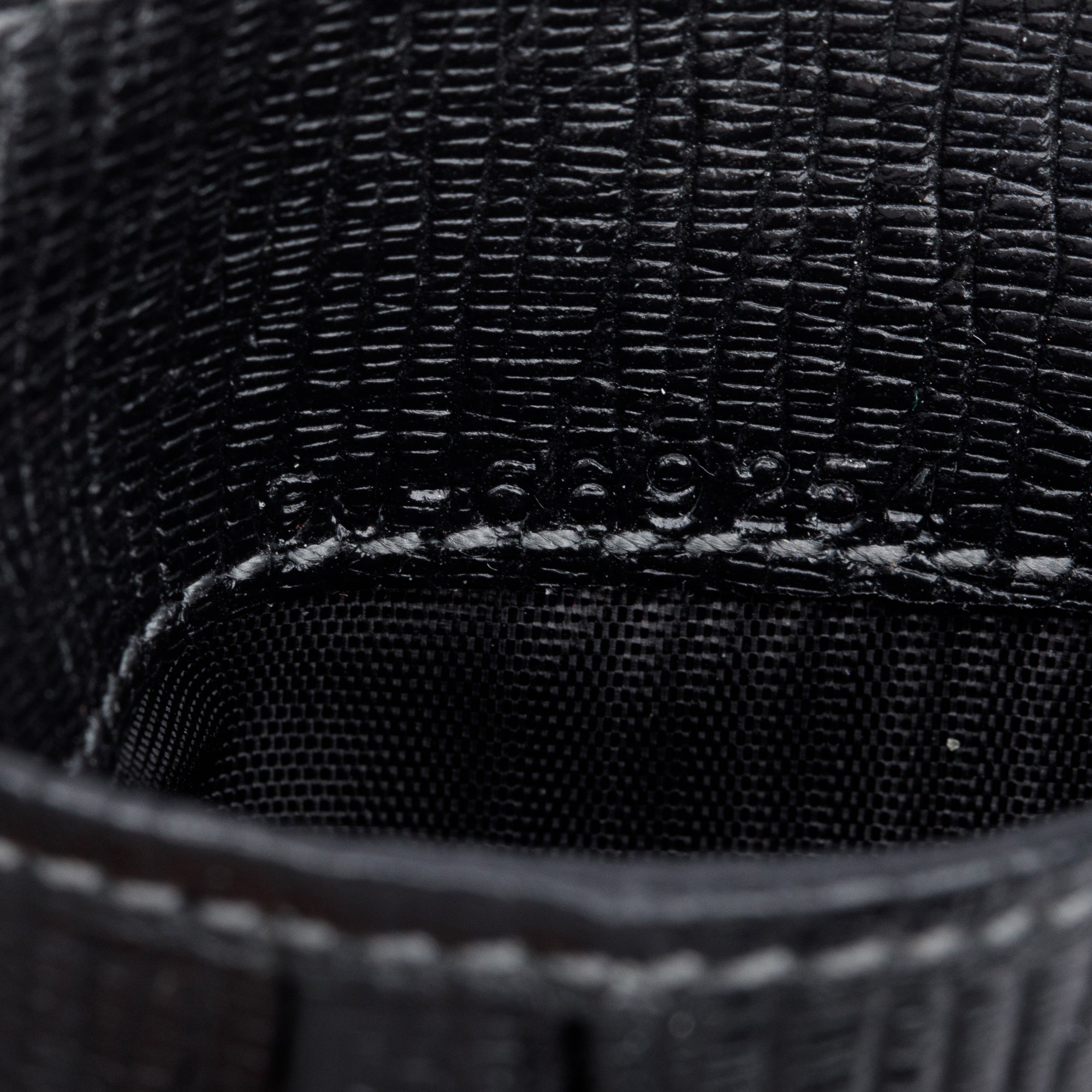 Ferragamo Black Calfskin Leather Revival Card Holder