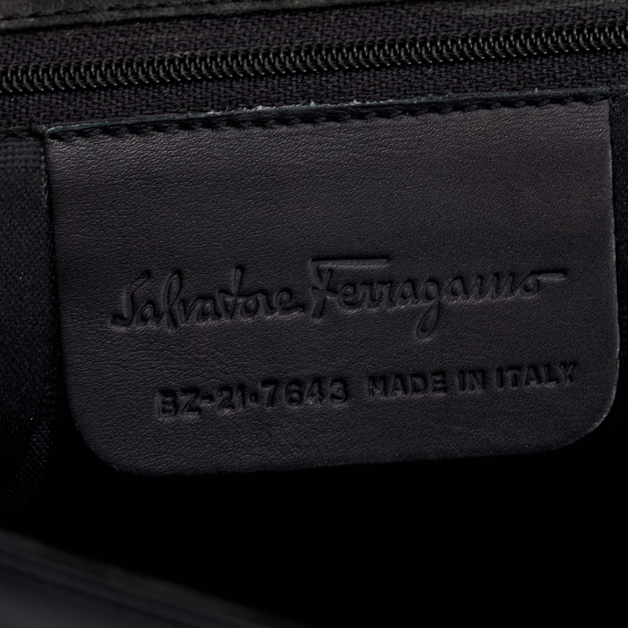 Ferragamo Black Calfskin Leather Vara Shoulder Bag