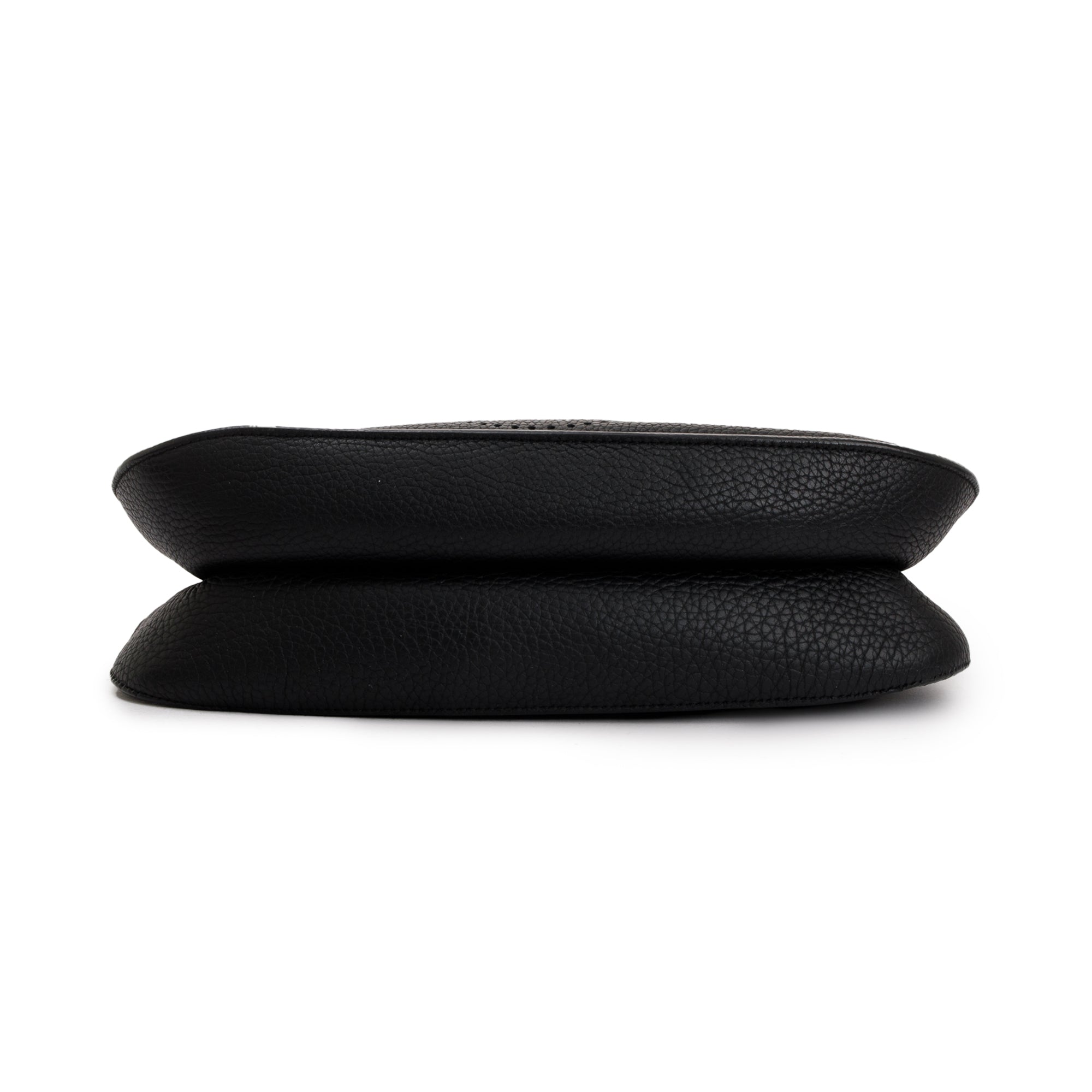 Ferragamo Black Gancio Leather Shoulder Bag