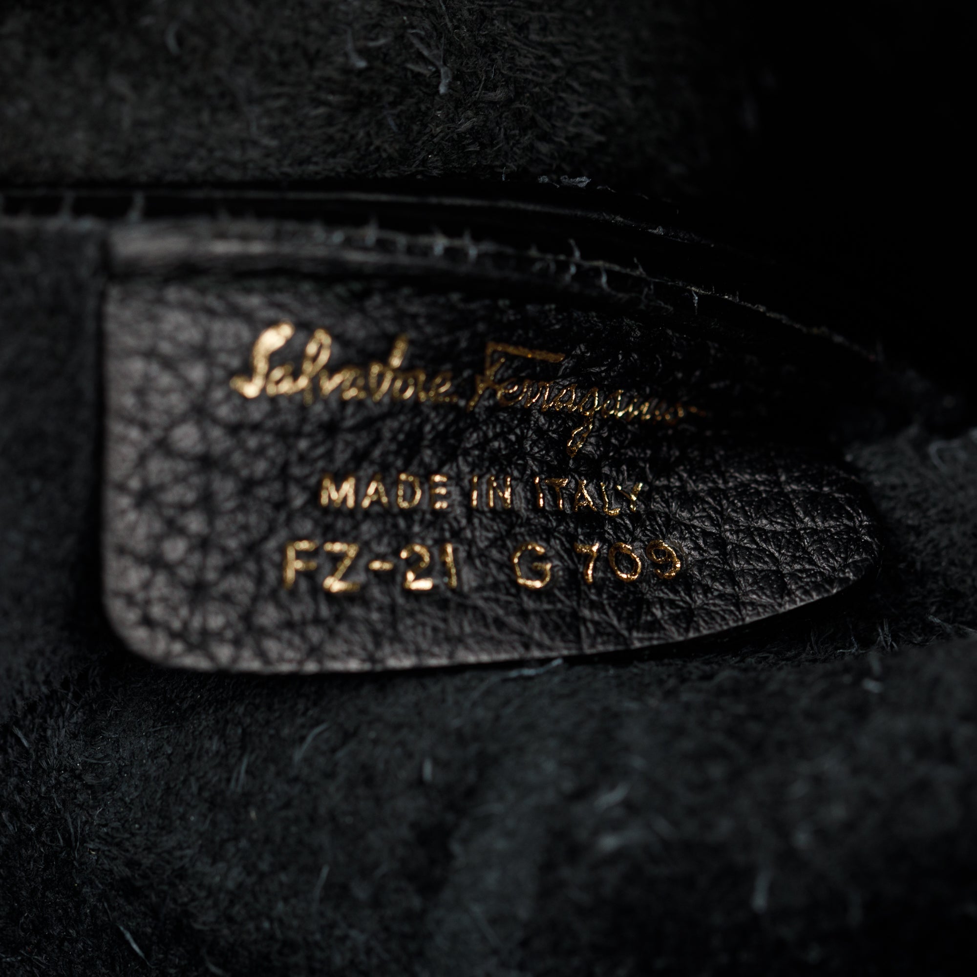 Ferragamo Black Gancio Leather Shoulder Bag