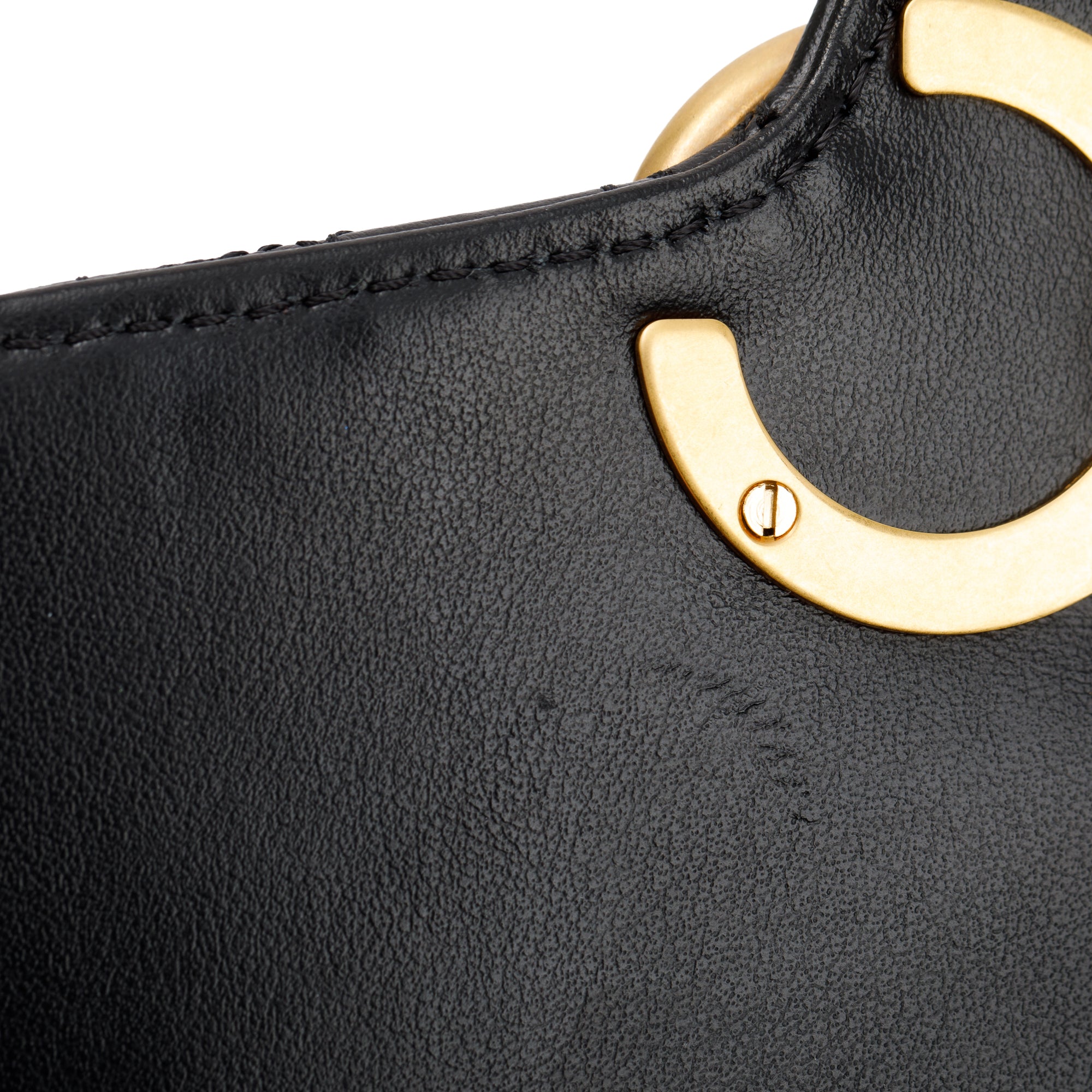 Ferragamo Black Ganicini Quilted Calfskin Leather Shoulder Bag w/ Box