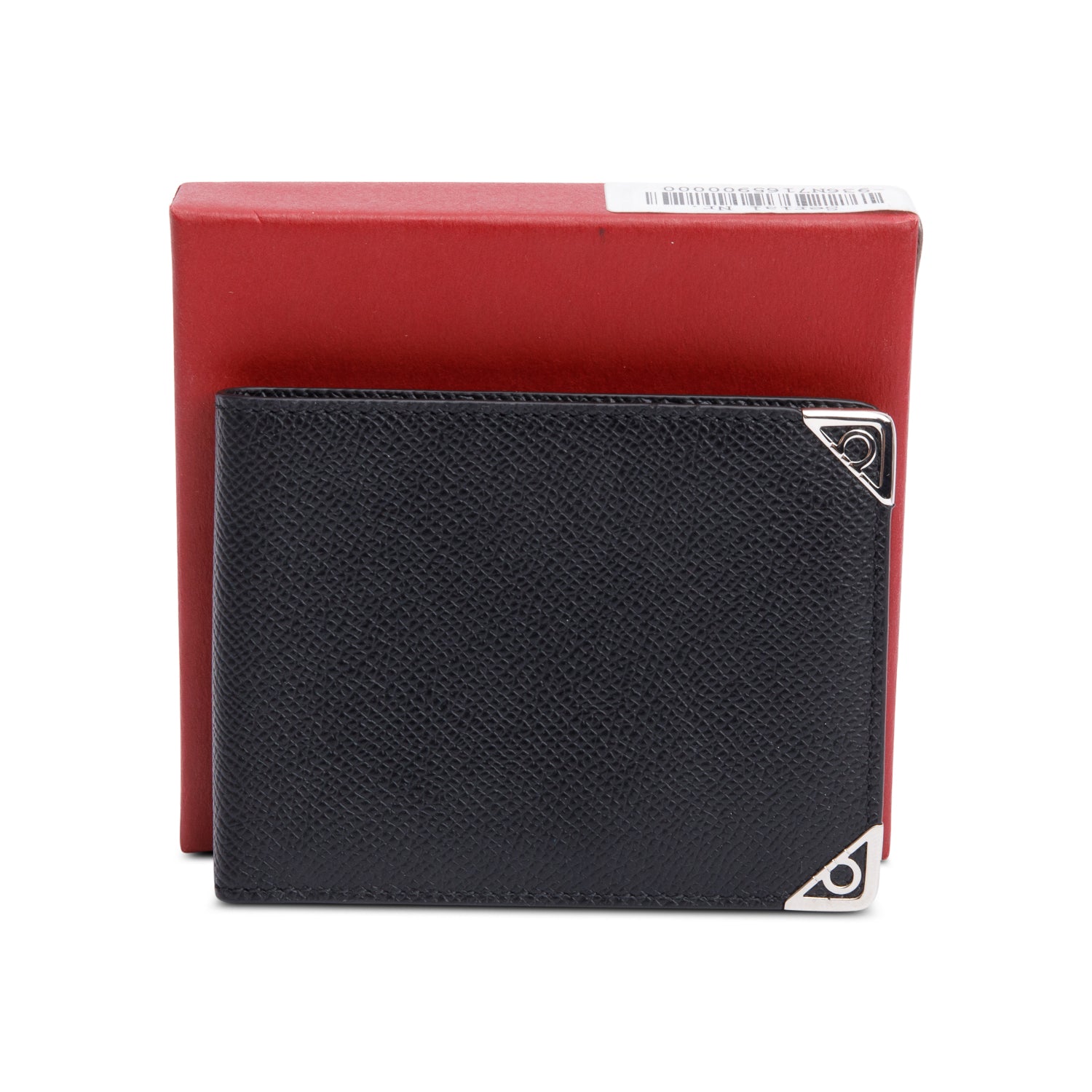 Ferragamo Black Leather Bifold Wallet w/ Box
