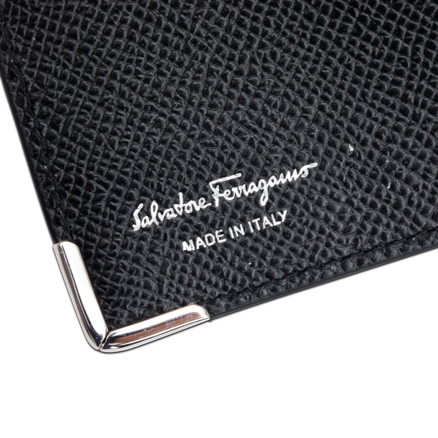 Ferragamo Black Leather Bifold Wallet w/ Box