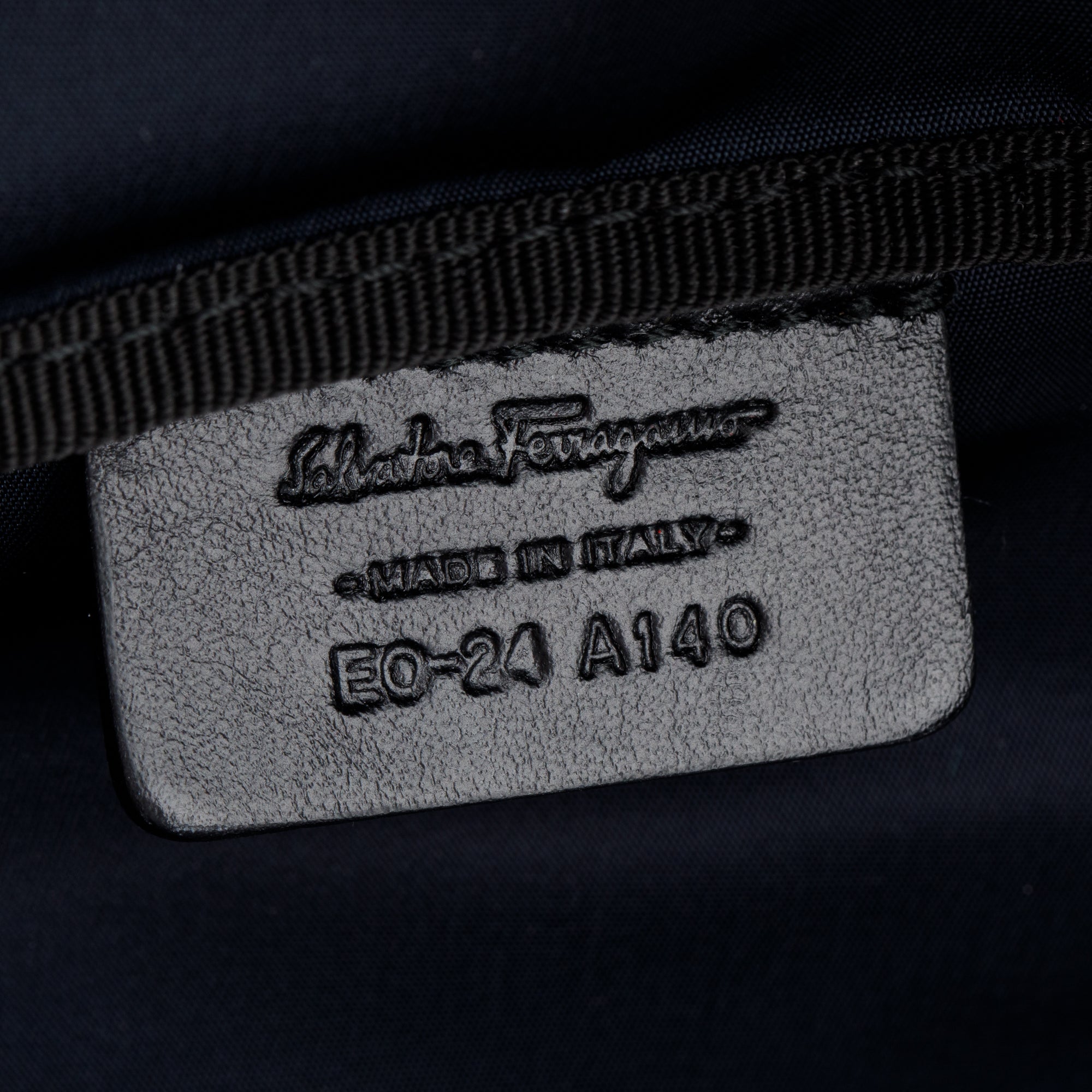 Ferragamo Black Nylon Leather Trim Waist Bag