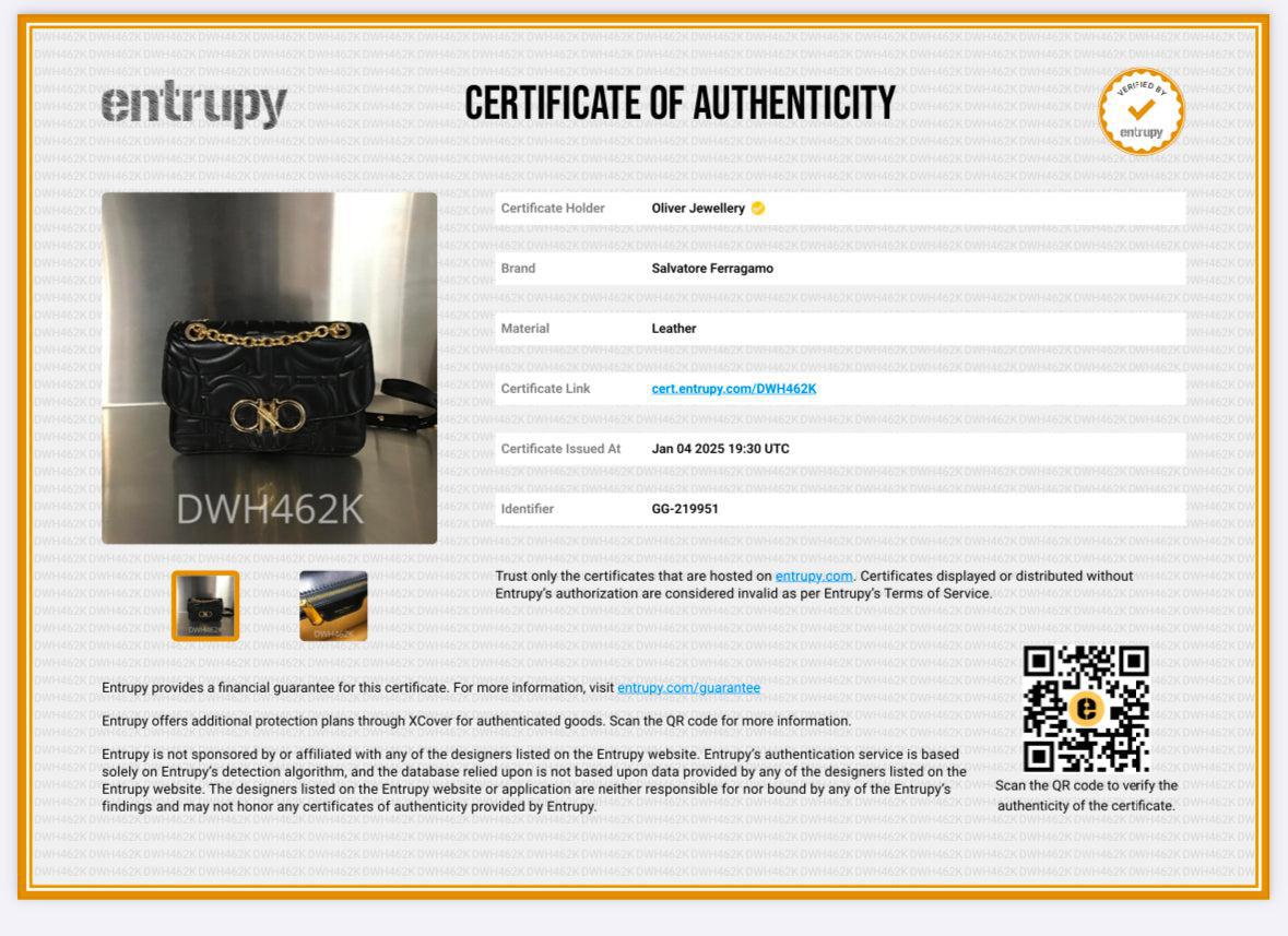 Ferragamo Black Quilted Leather Small Gancini Flap Shoulder Bag