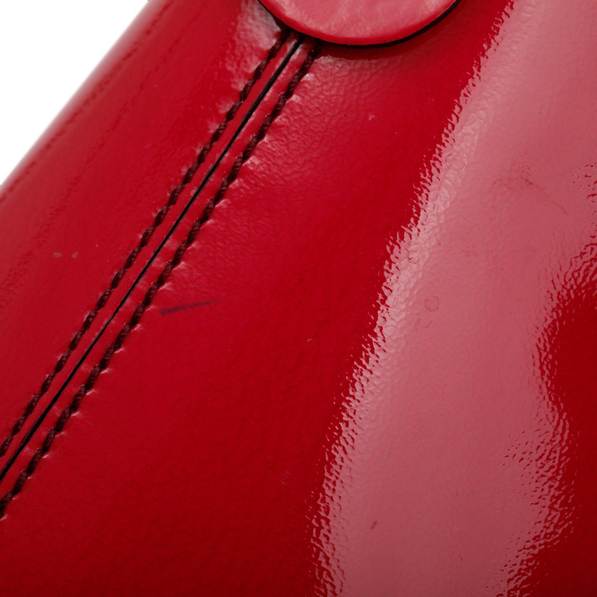 Ferragamo Pink Patent Leather Gancini Studded Tote