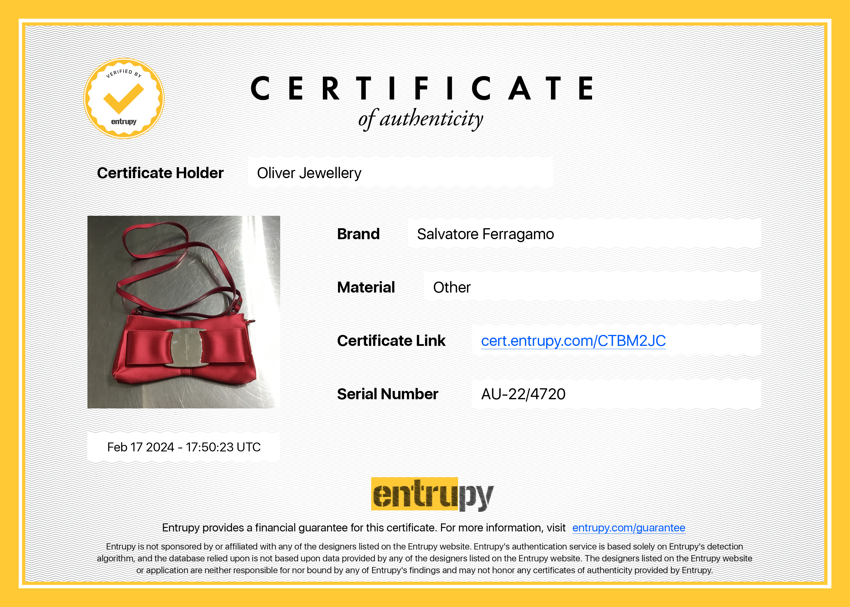 Ferragamo Pink Satin Bow Accent Crossbody