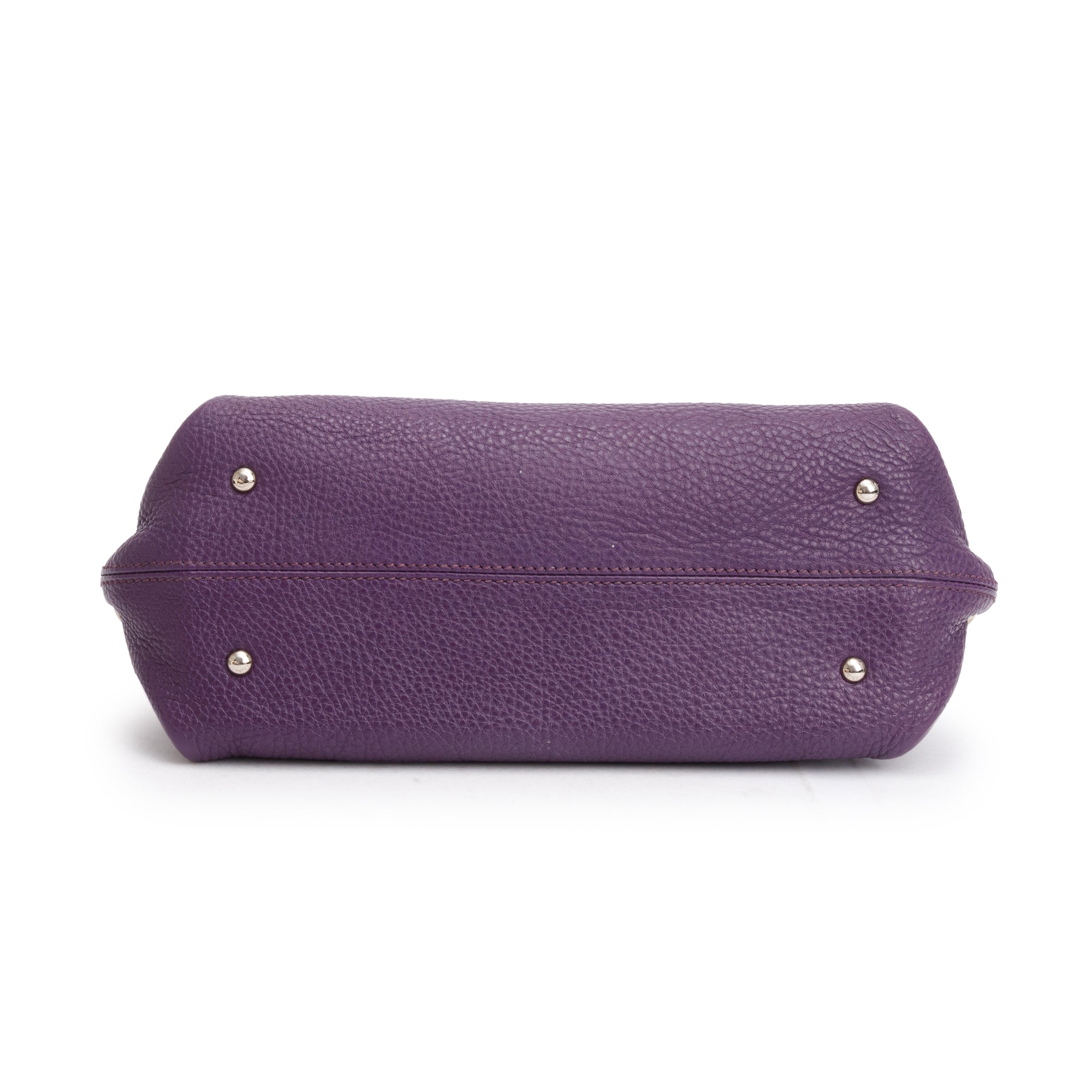 Ferragamo Purple Calfskin Leather Small Sofia Satchel w/ Strap
