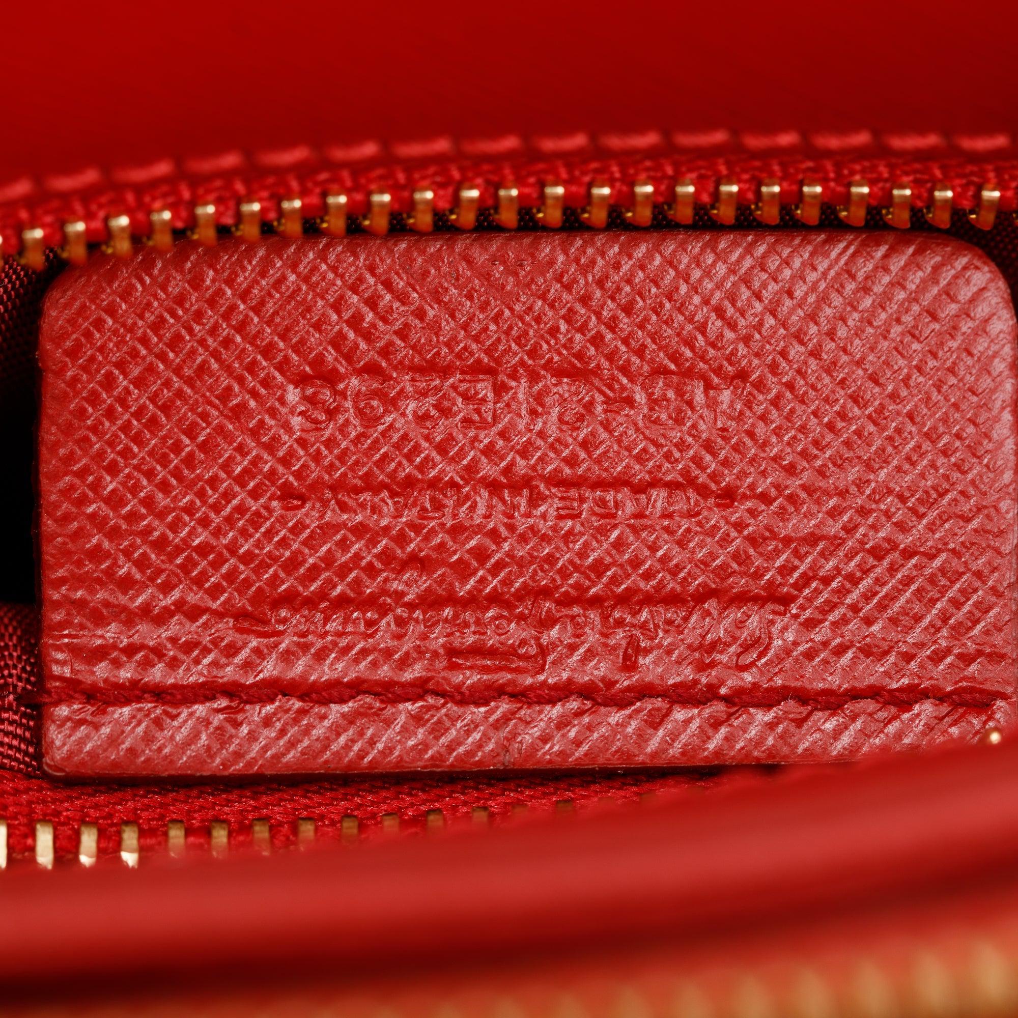Ferragamo Red Saffiano Leather Vara Bow Tracy Bag