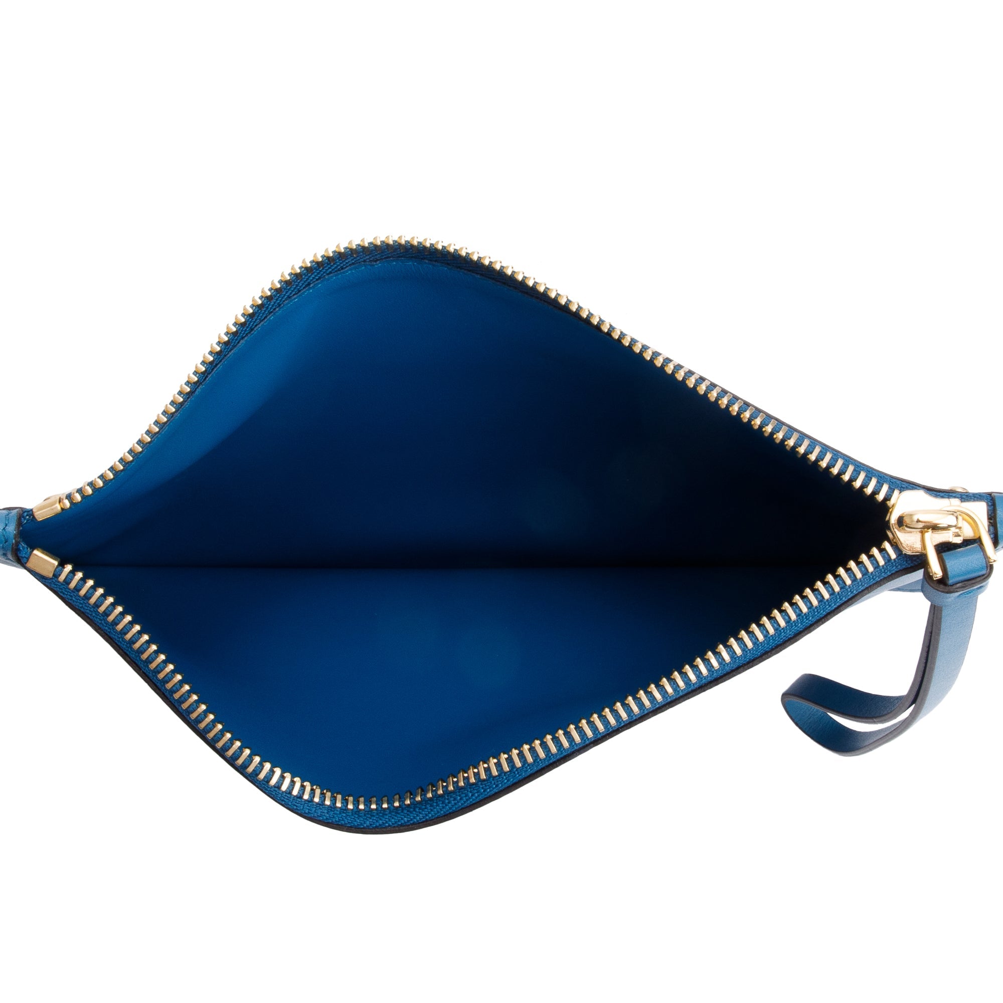 Ferragamo Small Blue Calfskin Studio Soft Bag w/ Pouch & Strap