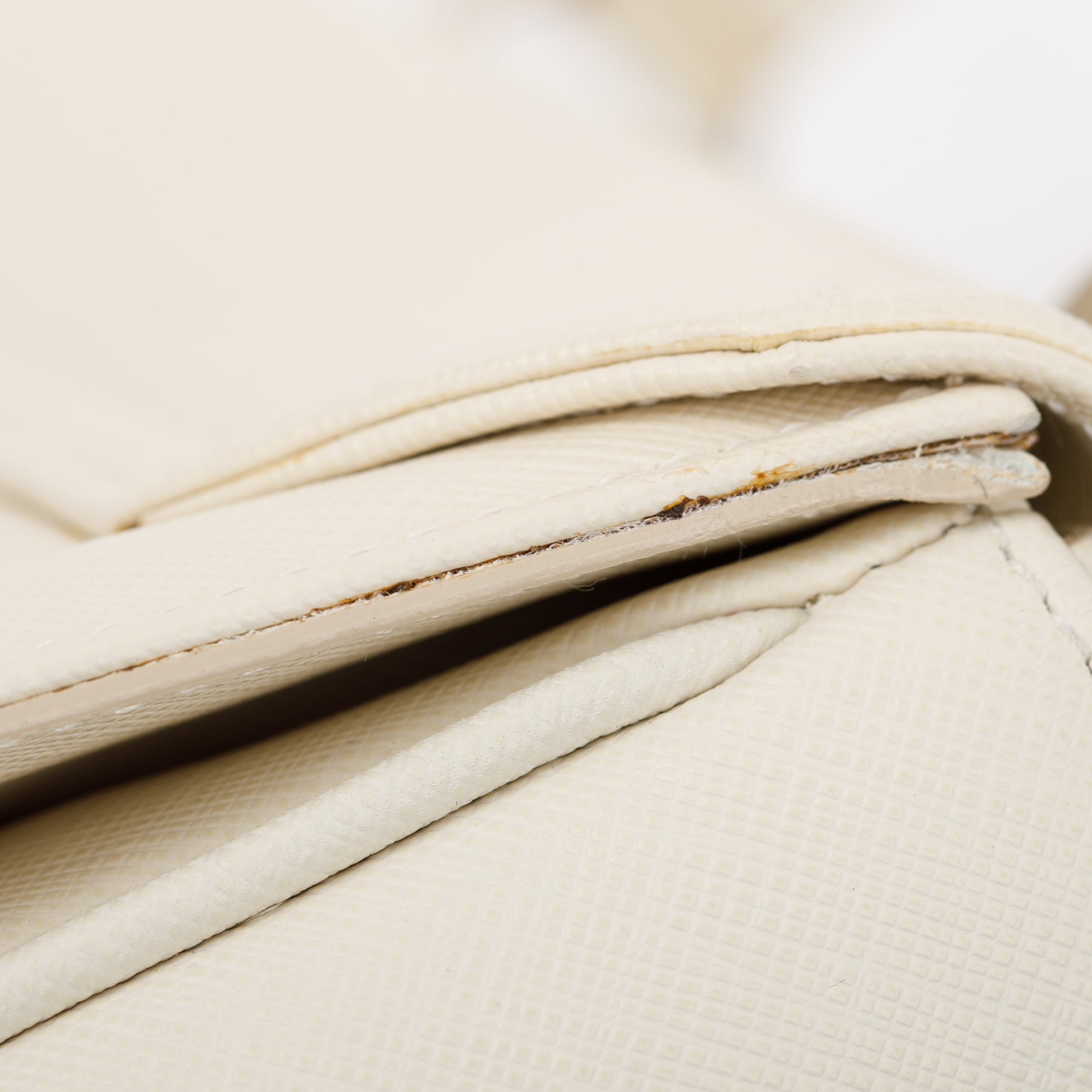 Ferragamo White Grained Leather Gancini Top Handle w/ Strap