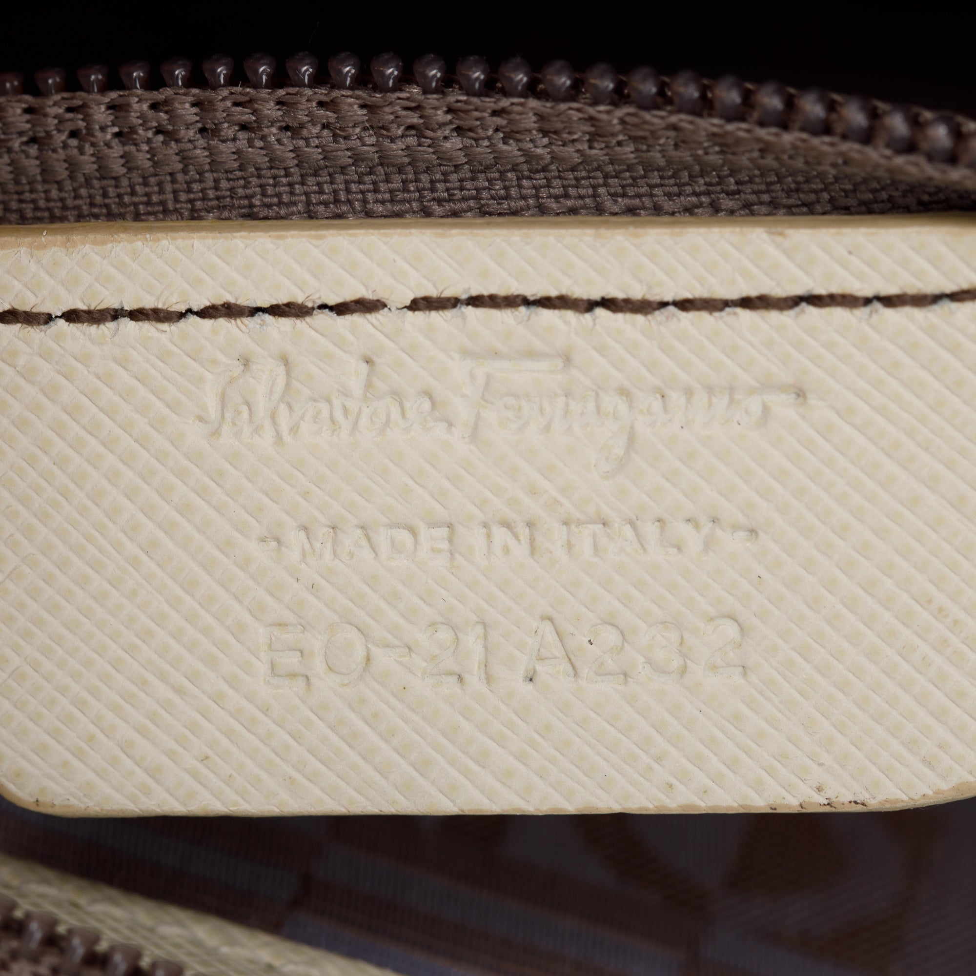 Ferragamo White Grained Leather Gancini Top Handle w/ Strap