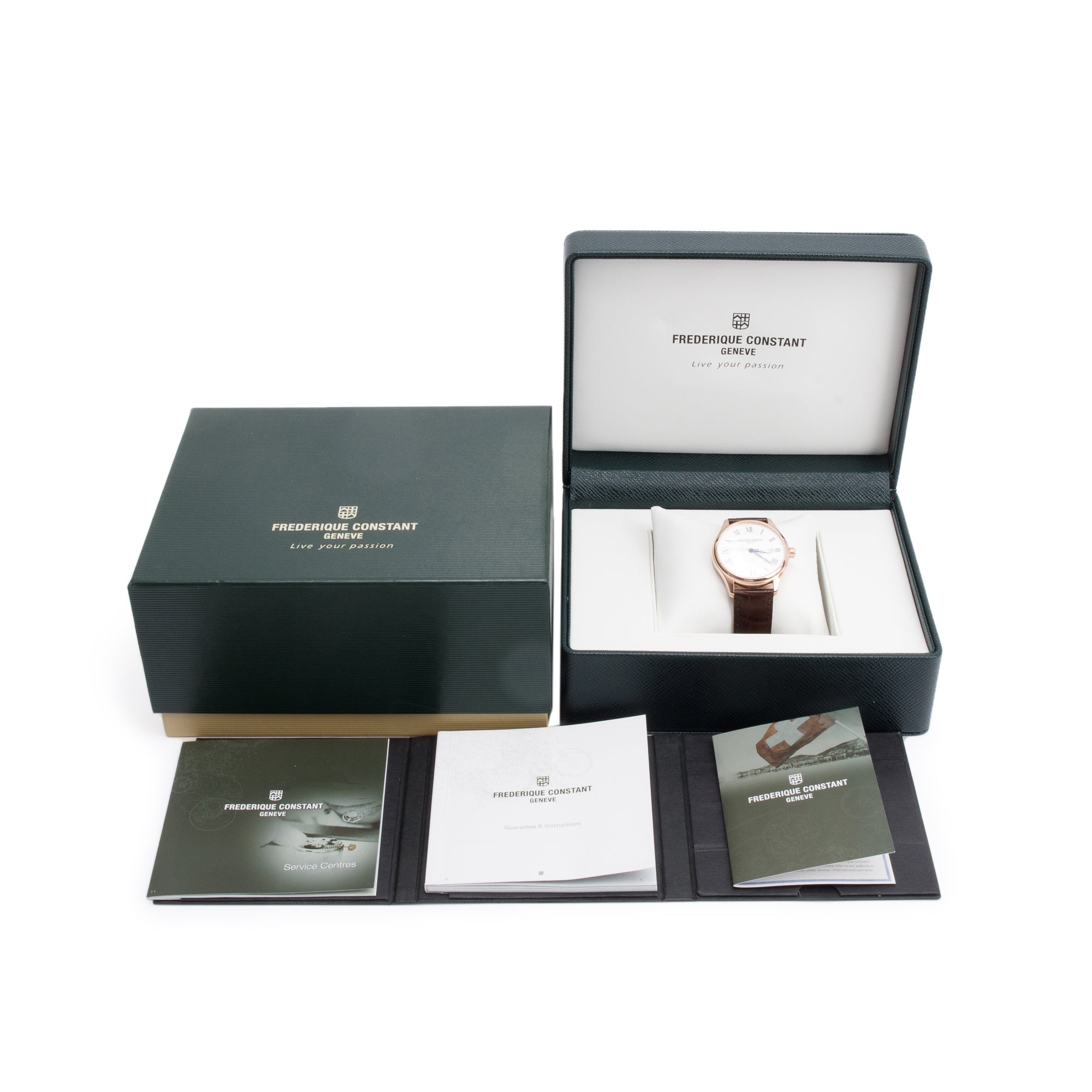 Frederique Constant Rose Gold Plated Stainless Steel Classics 40MM Automatic Watch w/ Box & Papers
