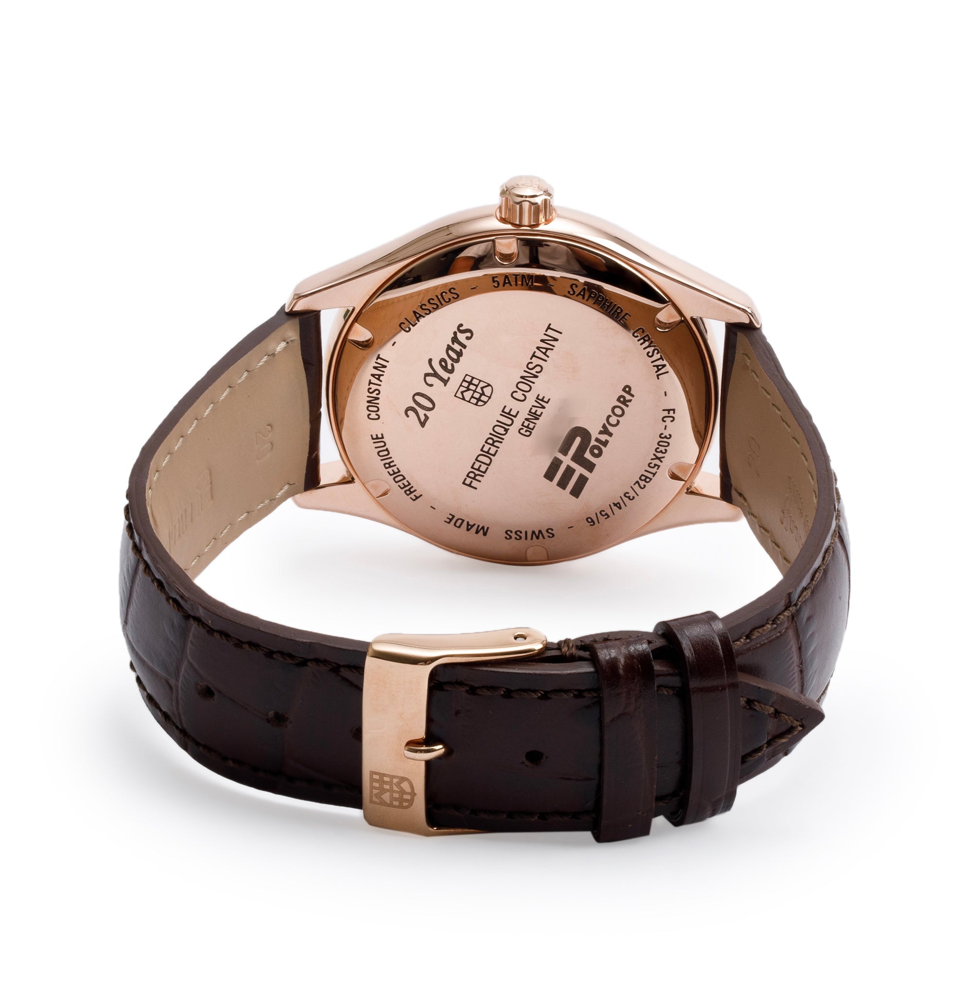 Frederique Constant Rose Gold Plated Stainless Steel Classics 40MM Automatic Watch w/ Box & Papers
