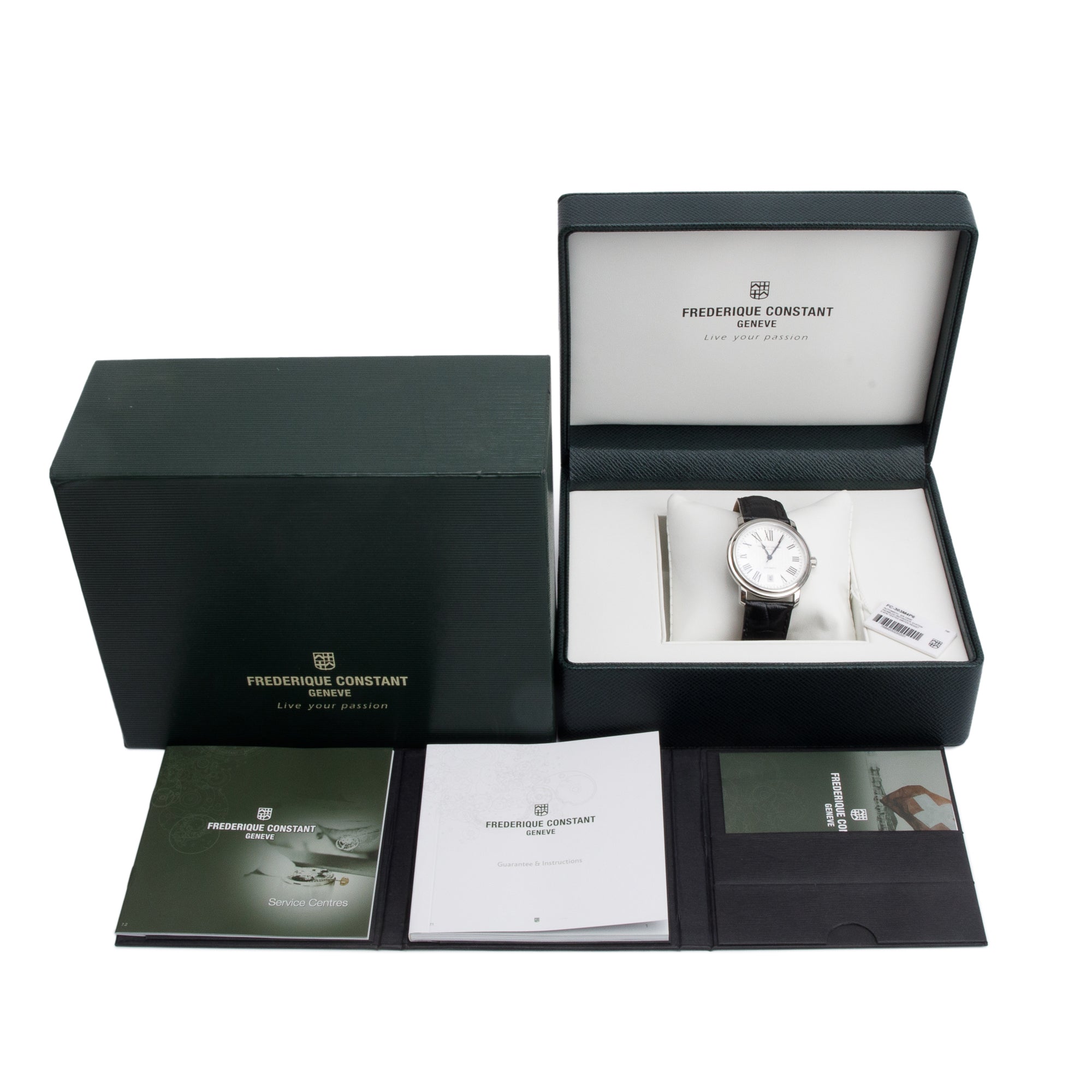 Frederique Constant Stainless Steel Classics Index 40 MM Automatic Watch w/ Box & Papers