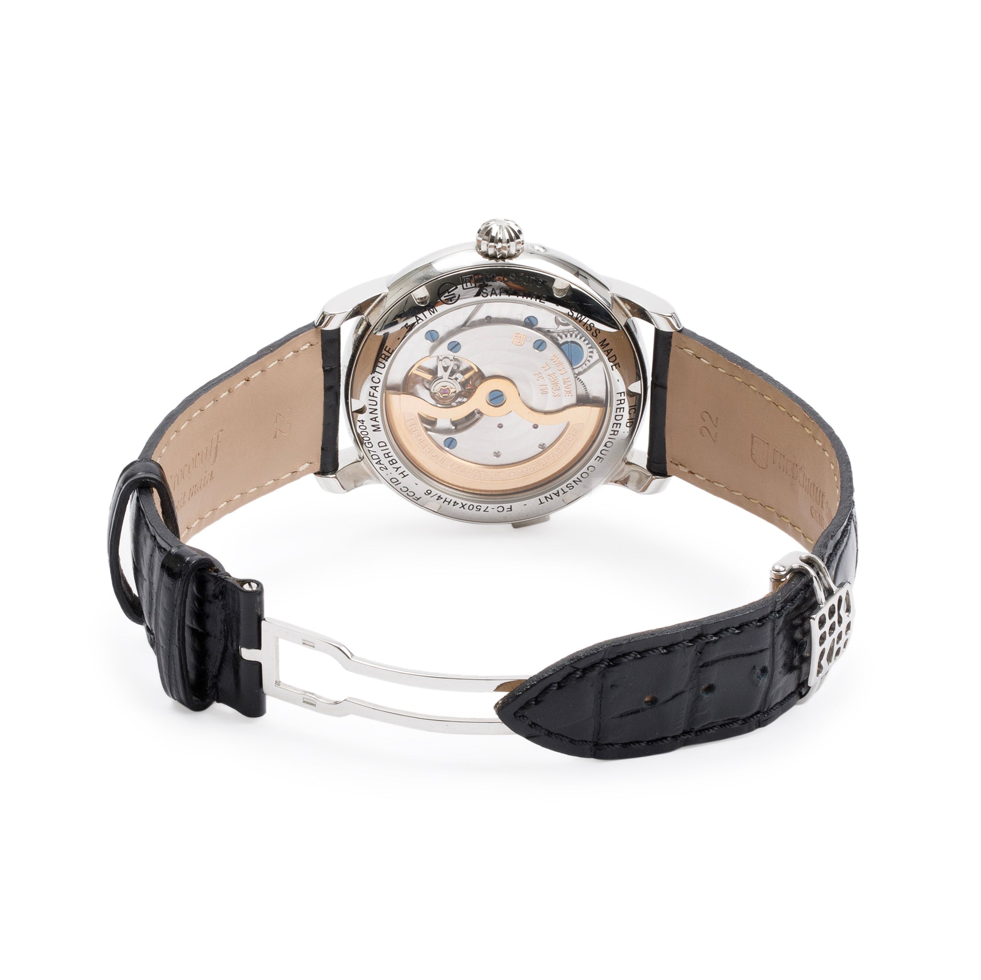 Frederique Constant Stainless Steel Hybrid Manufacture 42MM Automatic Watch w/ Box & Papers