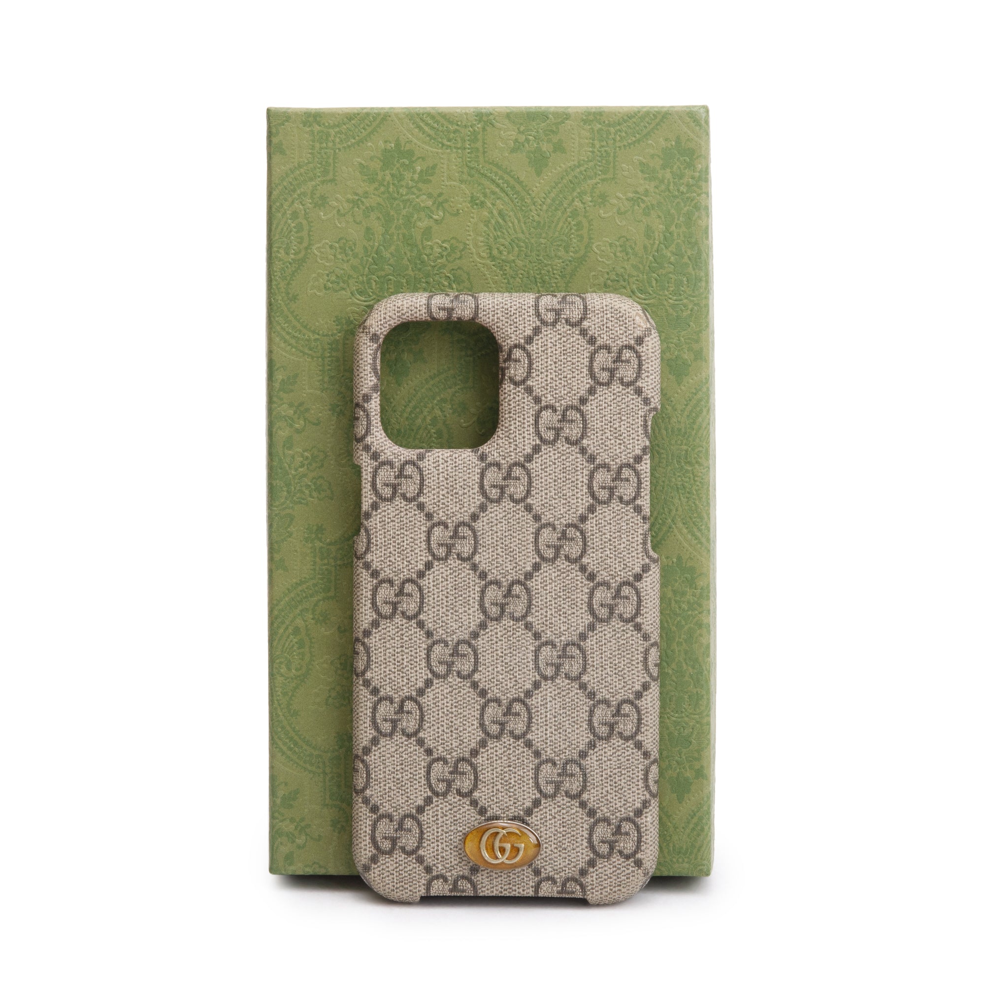 GG Supreme Monogram Ophidia iPhone 12 Pro Max Phone Case w/ Box