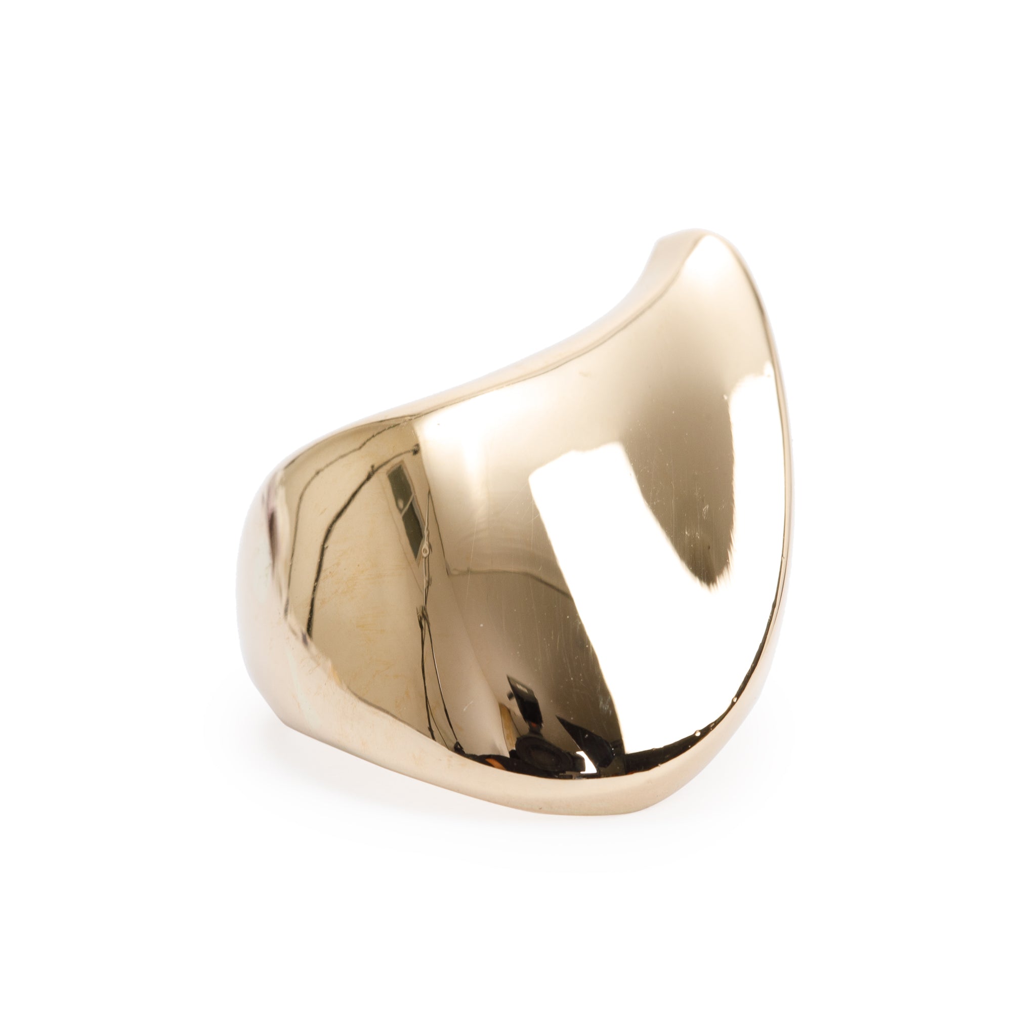 Georg Jensen Nanna Ditzel Vintage 18k Yellow Gold No. 1091 Ring, Size 6.5
