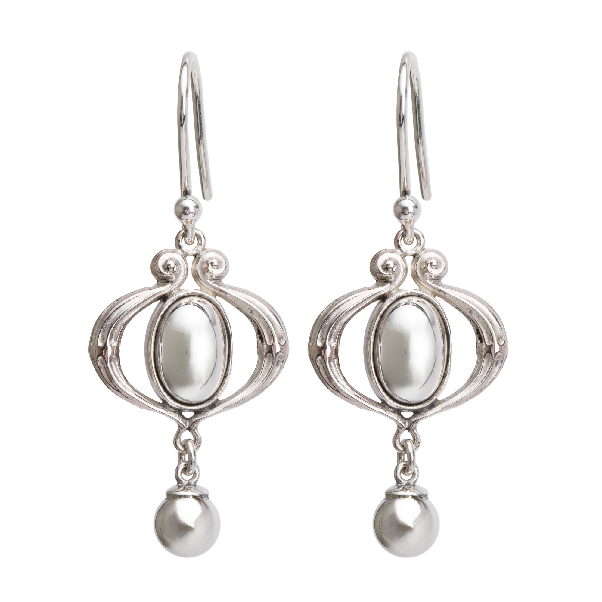 Georg Jensen Sterling Silver Heritage Drop Earrings