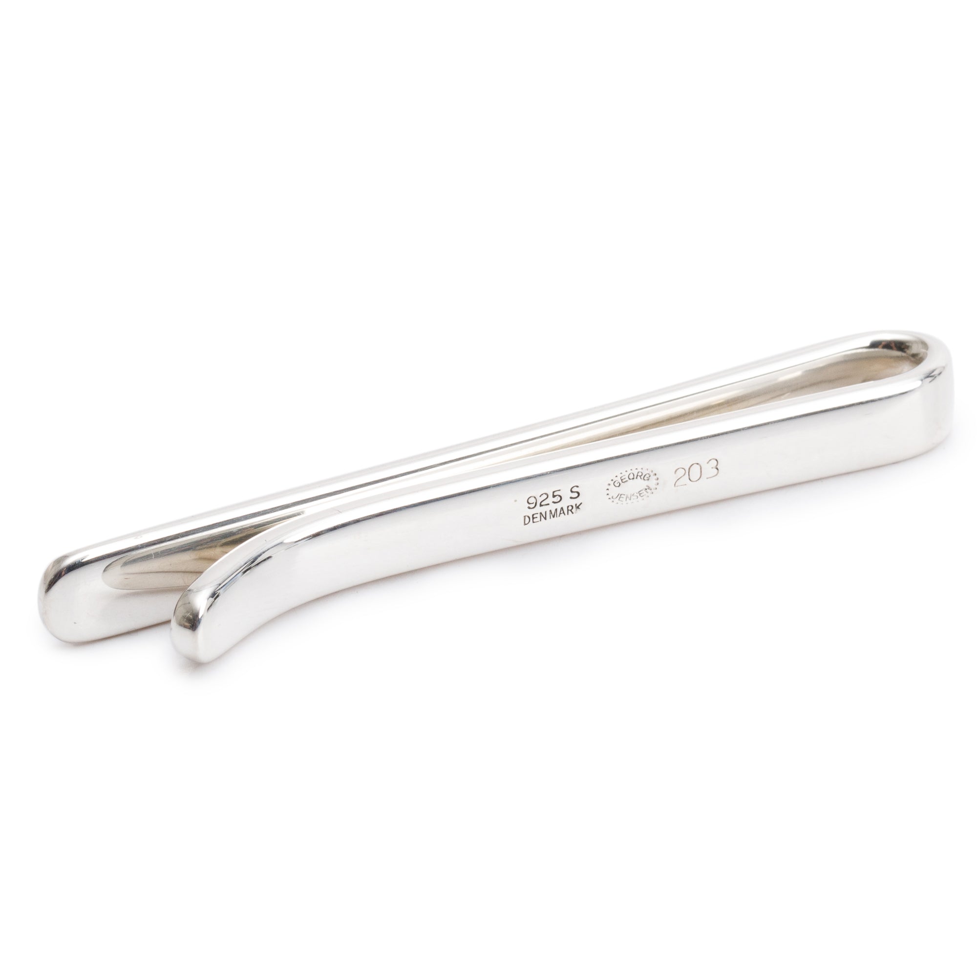 Georg Jensen Sterling Silver Pink Moonstone 203 Tie Clip