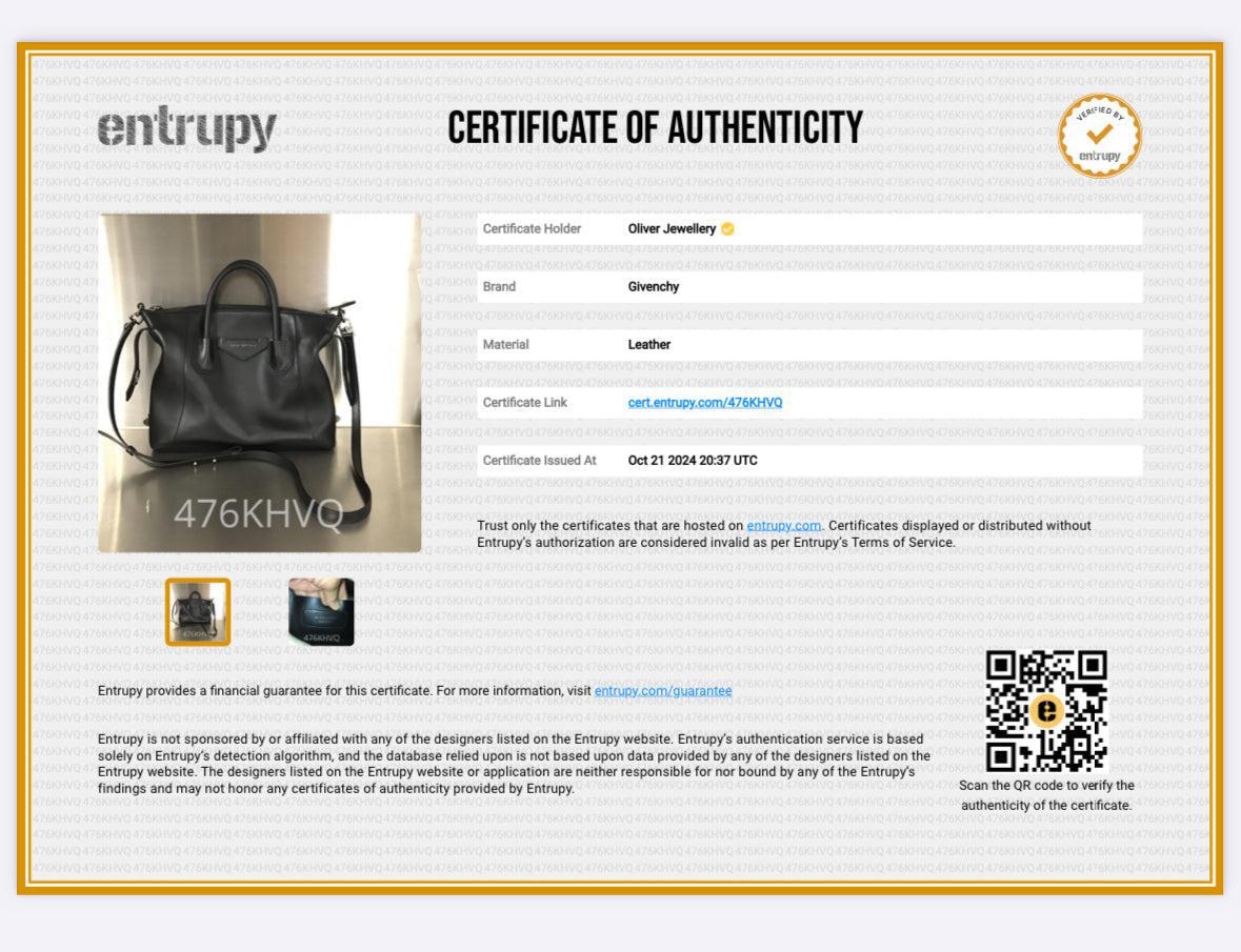 Givenchy 2020 Black Calfskin Leather Small Soft Antigona Tote w/ Strap