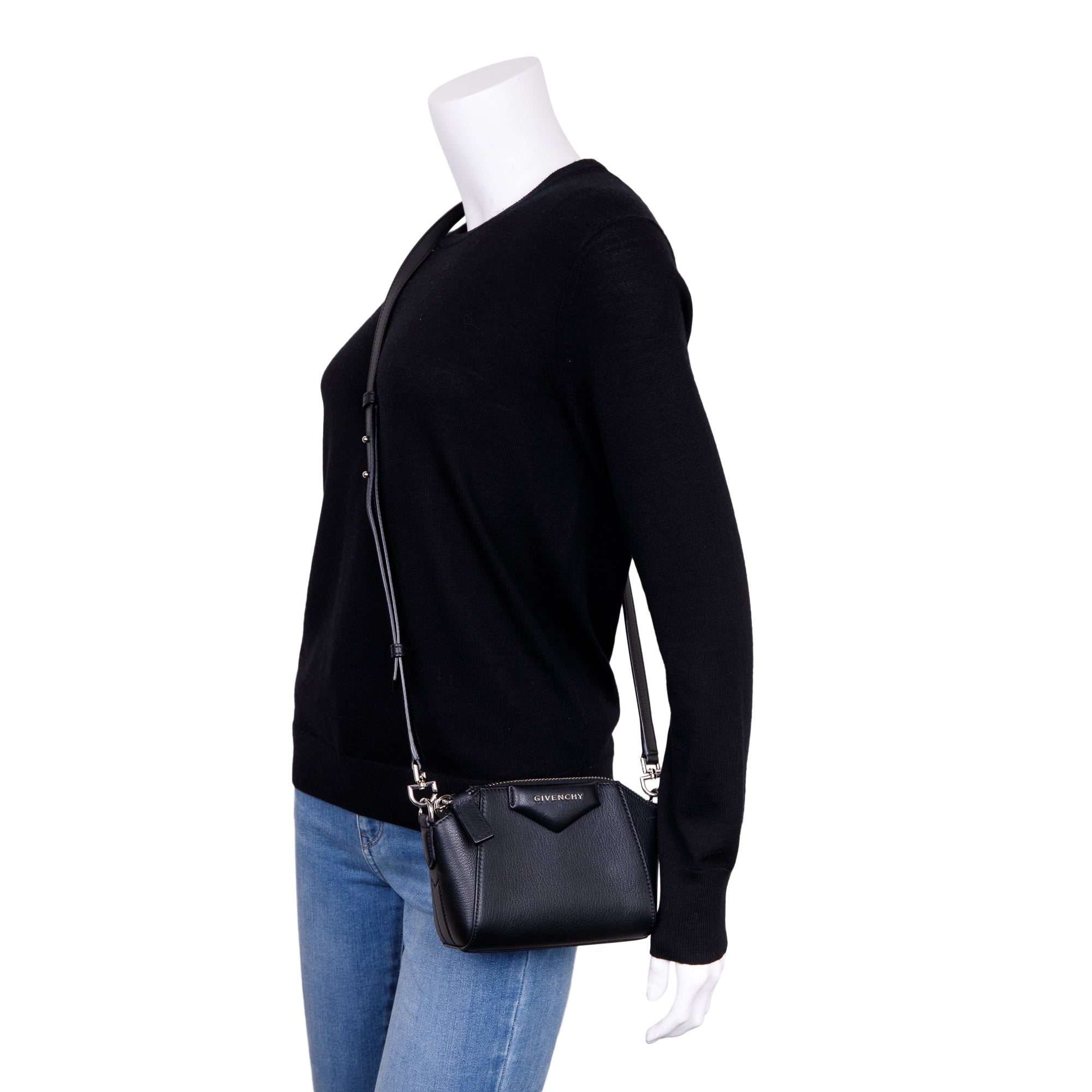 Givenchy 2020 Black Nano Antigona Crossbody Bag