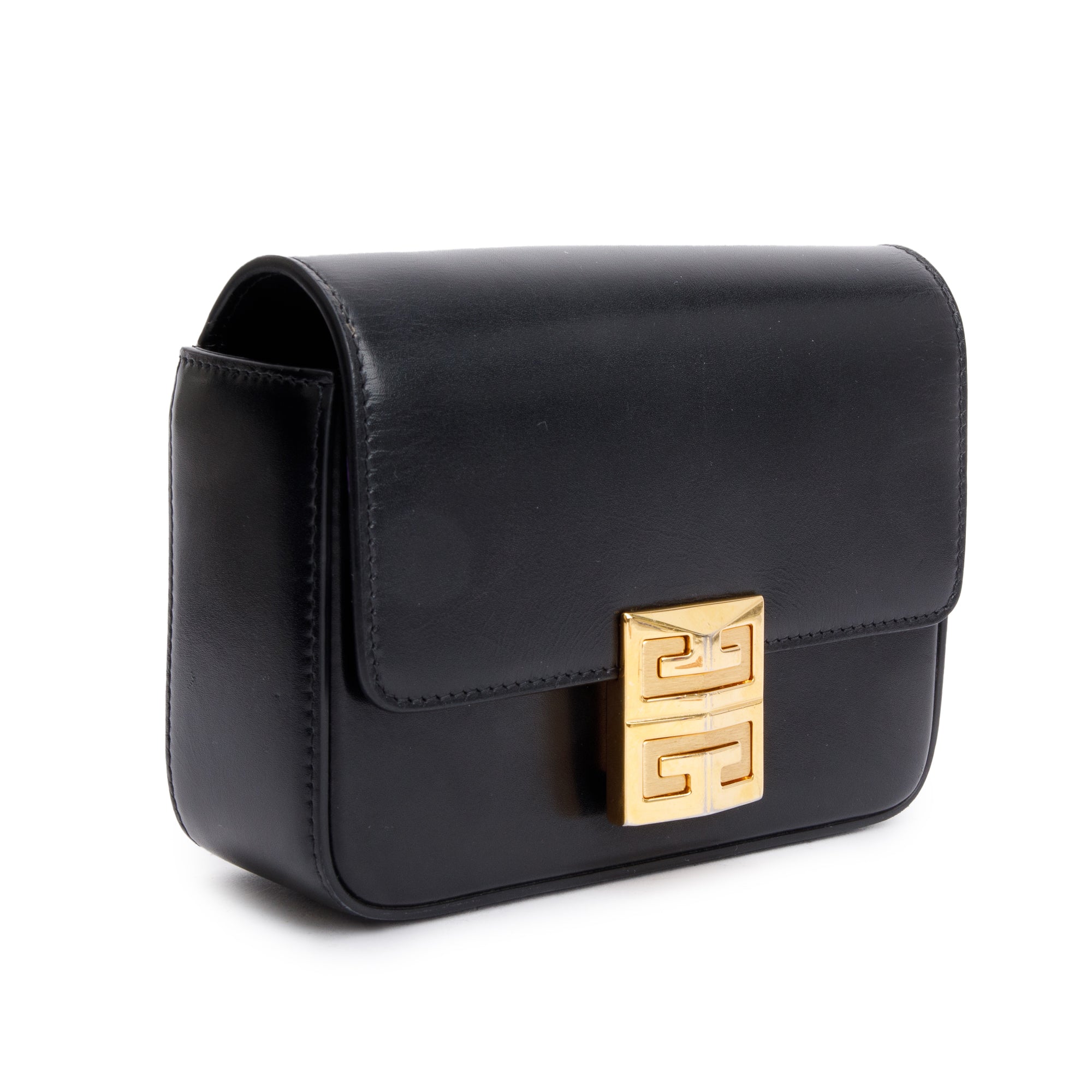 Givenchy 2021 Black Box Leather Small 4G Crossbody Bag